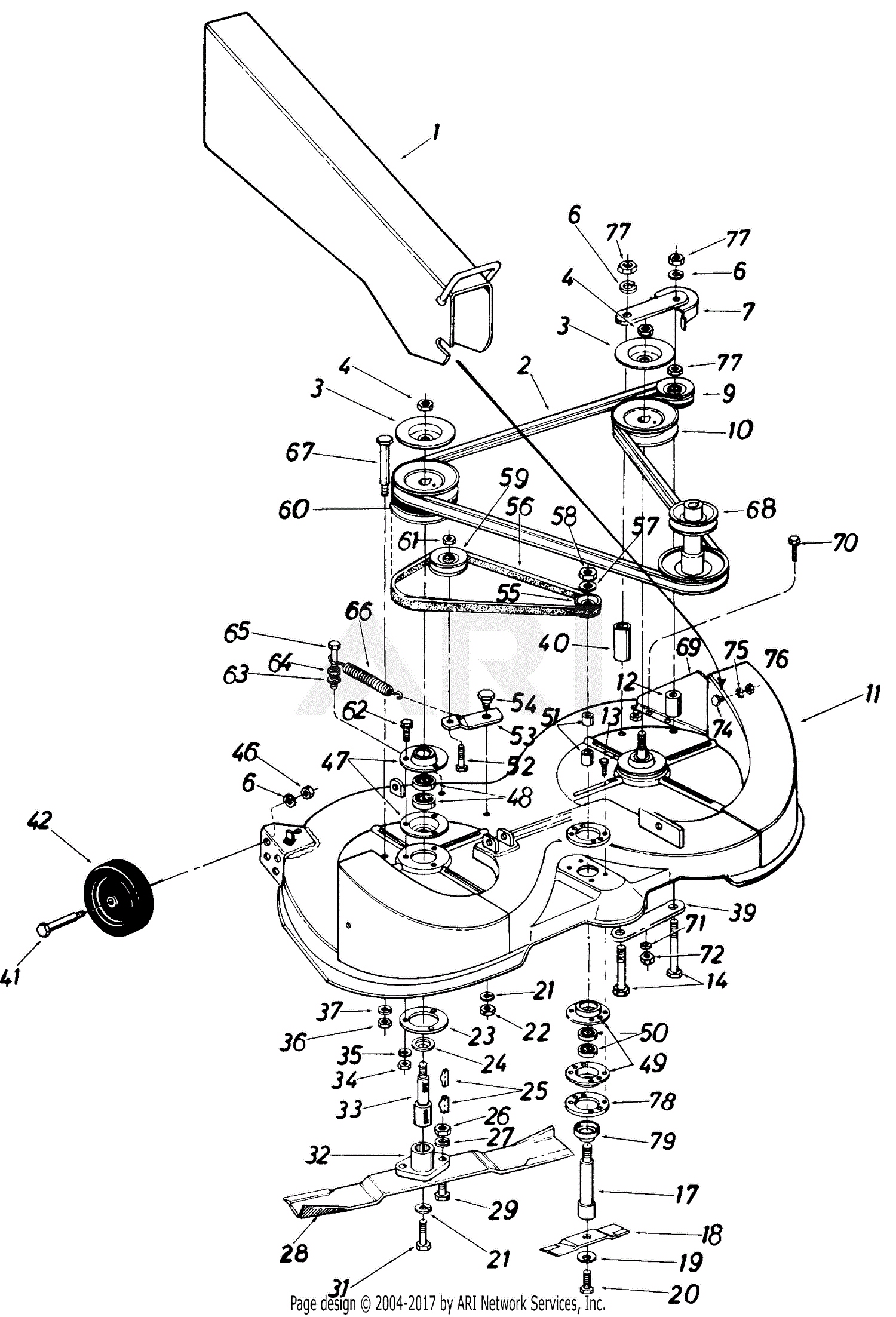 Mtd 196-804-000 (1986) Parts Diagram For 40