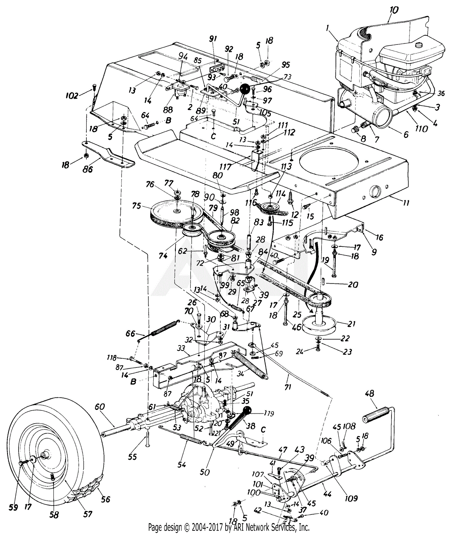 MTD 137-574-000 (1987) Parts Diagram for Parts