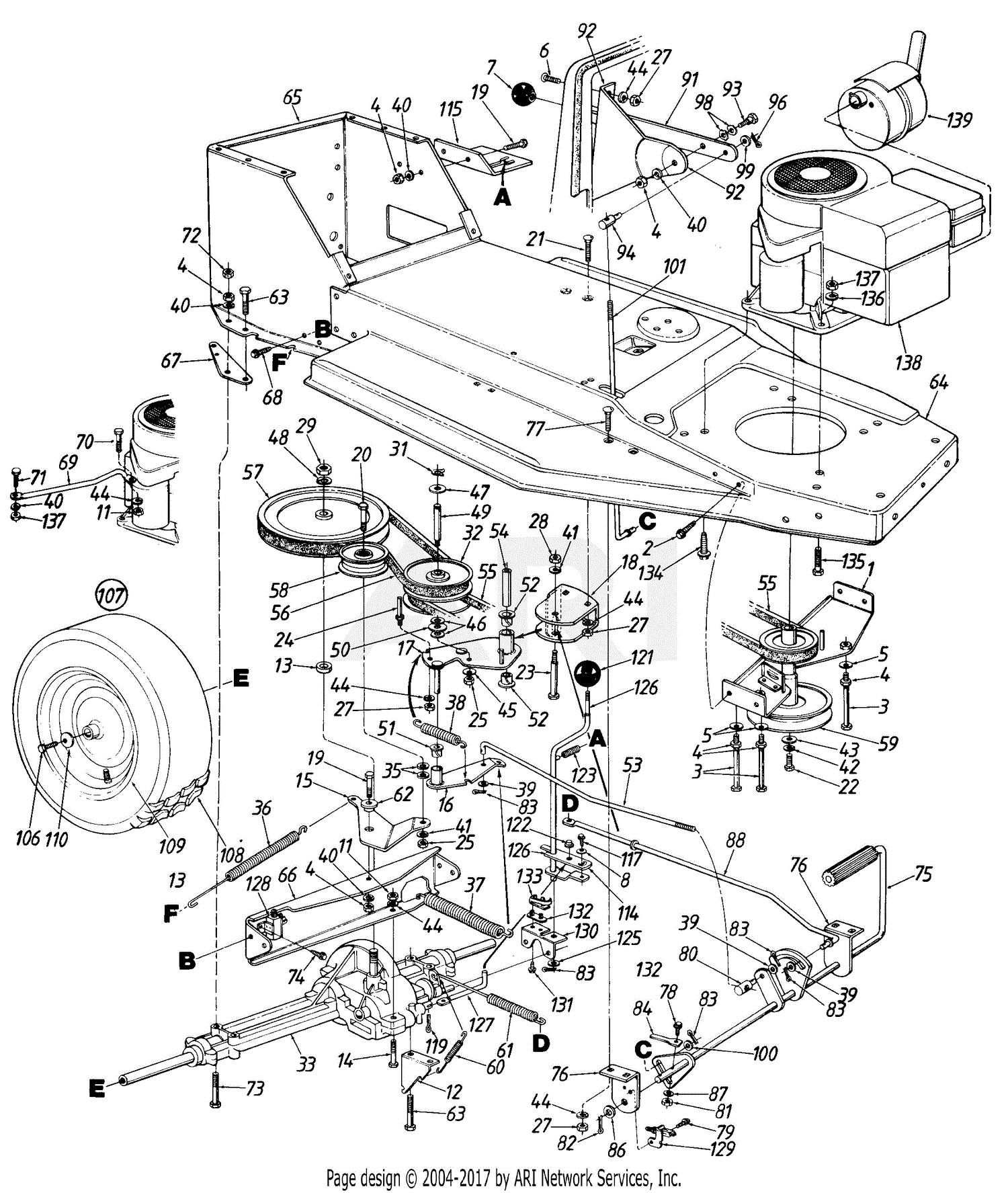 MTD 332-192 (1987) Parts Diagram for Parts