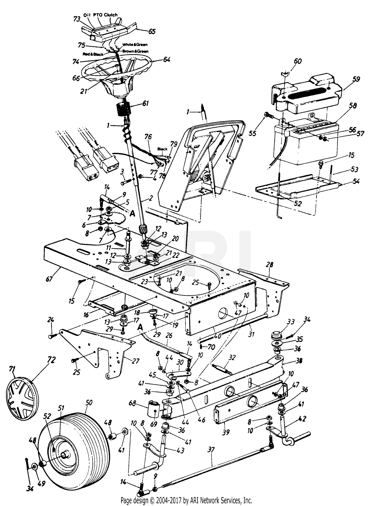 MTD 139-784-401 (1989) Parts Diagram for Parts