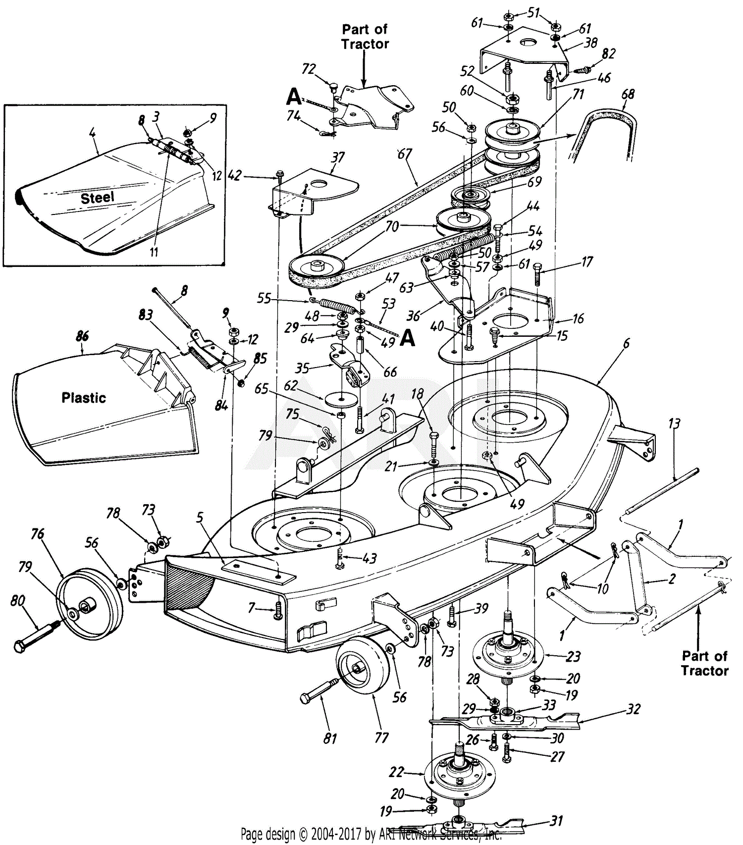 MTD 190-806-000 (1989) Parts Diagram for 46