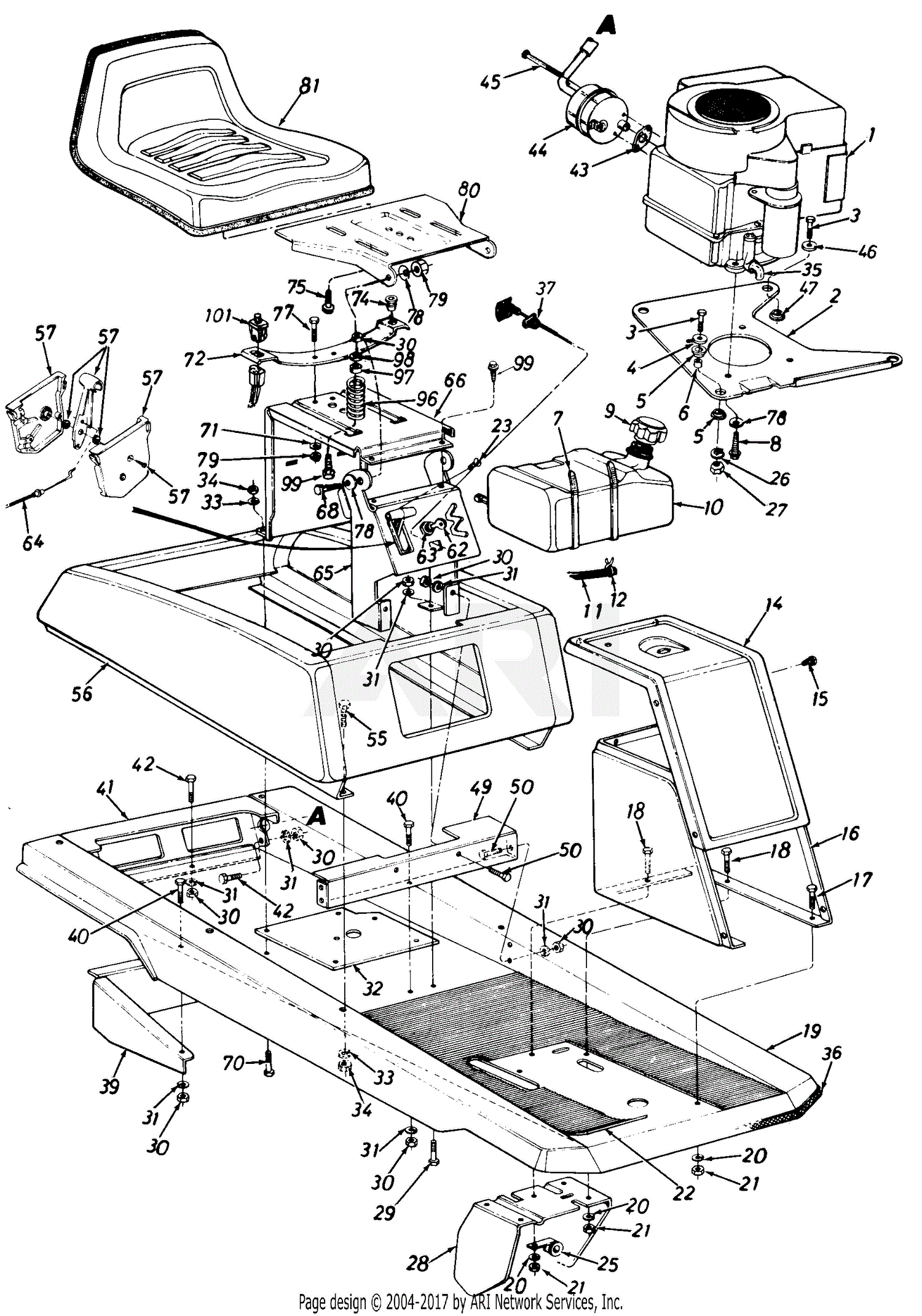 MTD 131-510-000 (1991) Parts Diagram for Parts