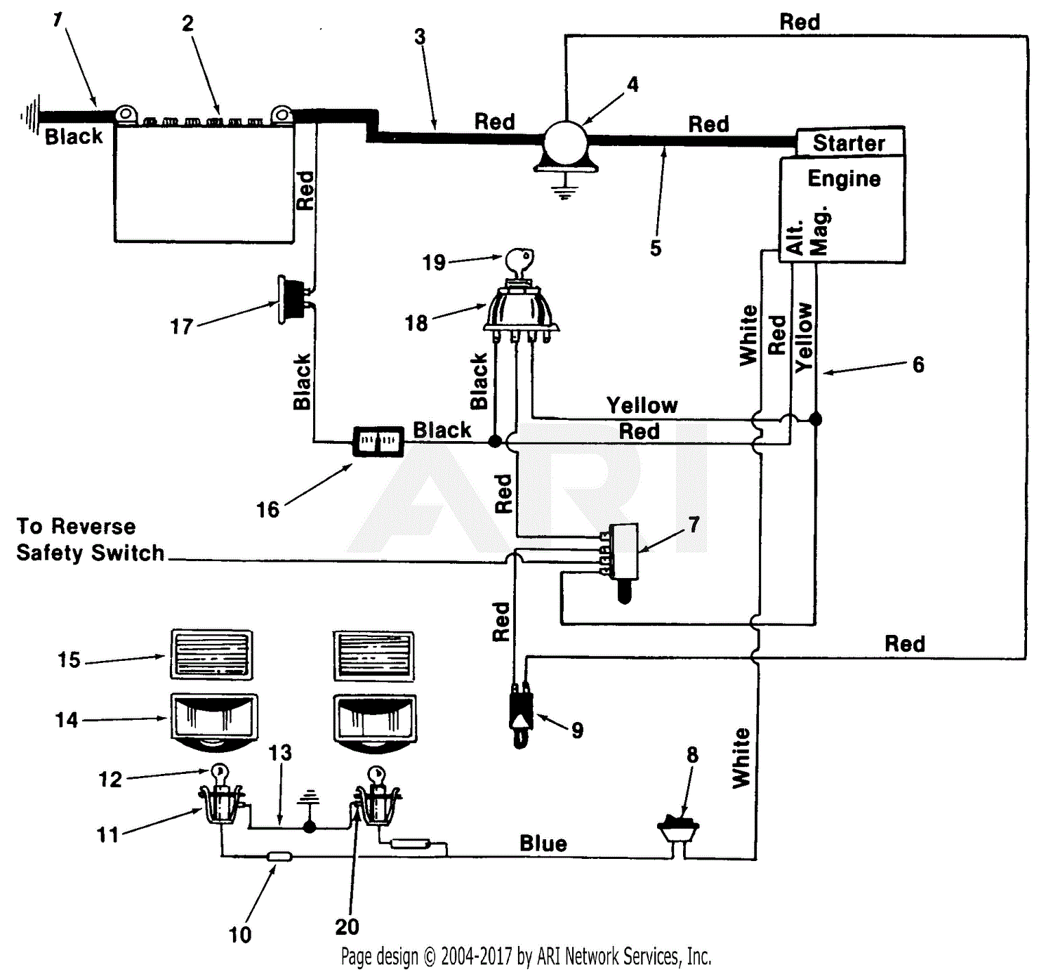 MTD 135-731-000 (1985) Parts Diagram for Electrical