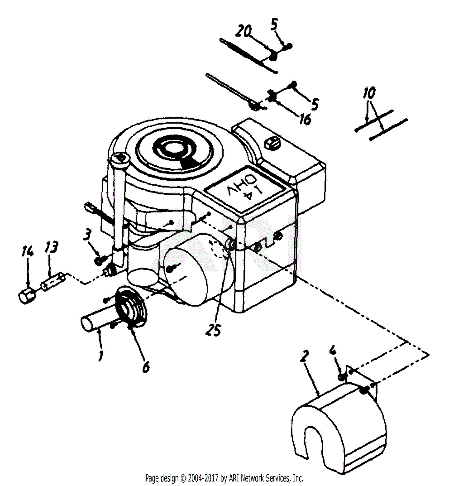 Mtd 133i600f000 1993 Parts Diagram For Engine External 2264