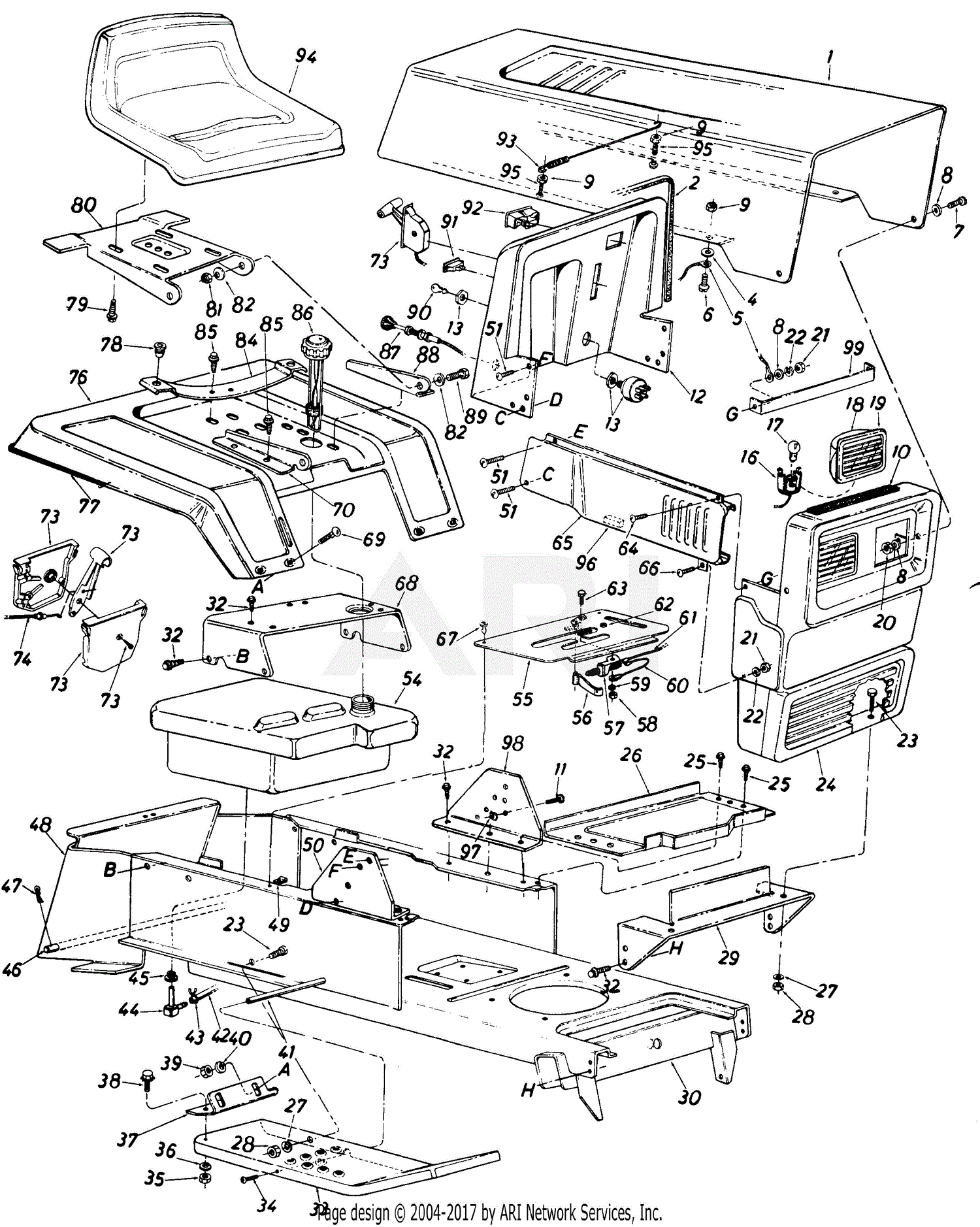 MTD 145-827-000 (1985) Parts Diagram for Parts For