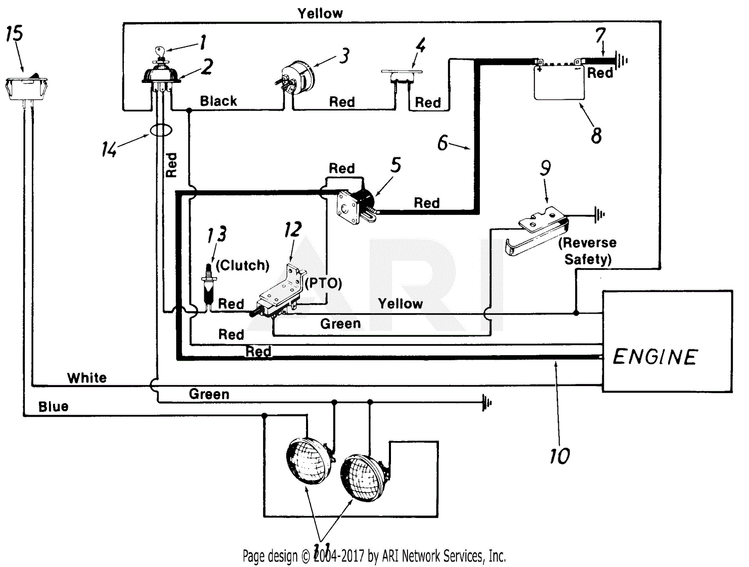 MTD 145-995-095 (1985) Parts Diagram for Electrical