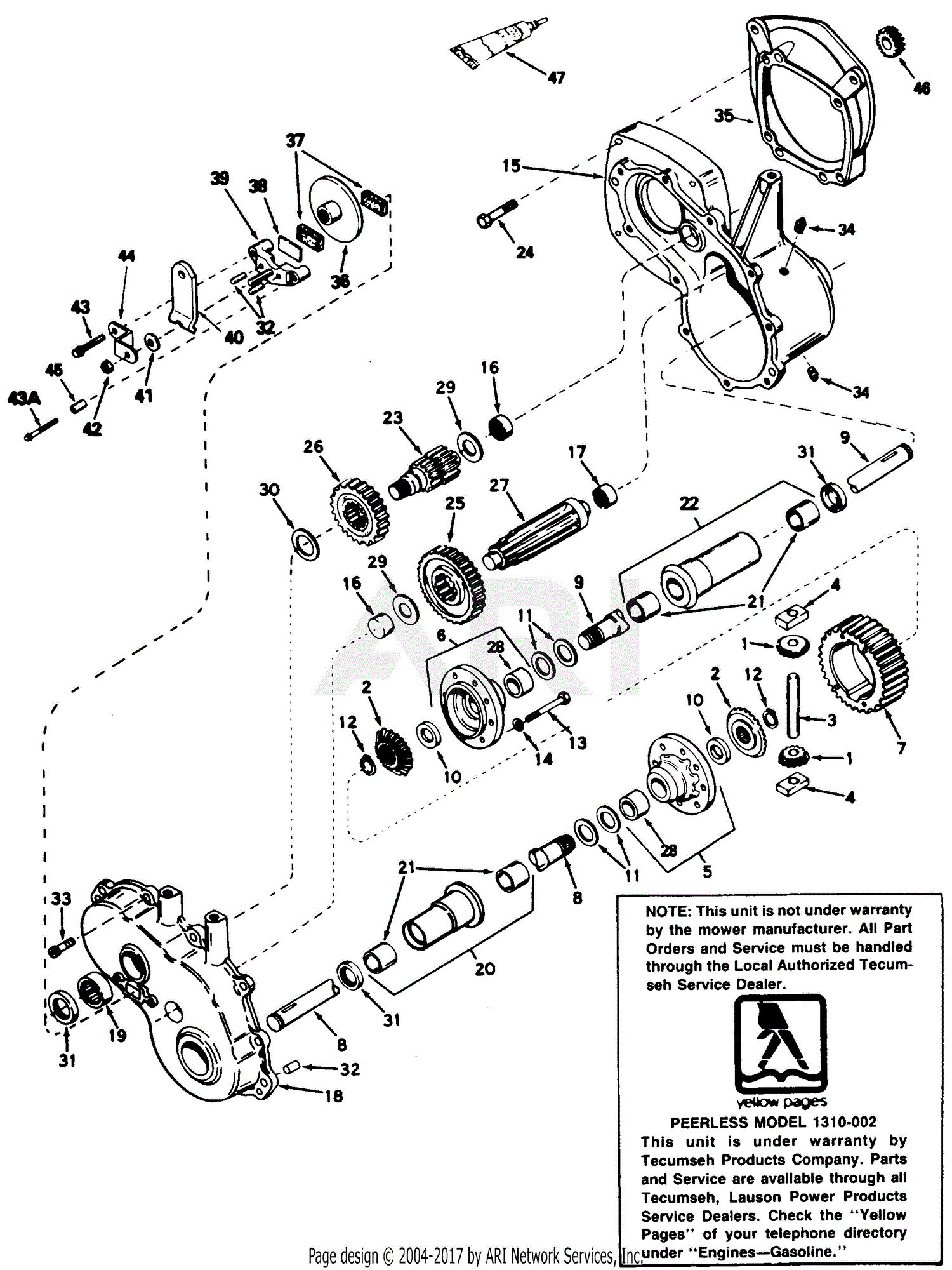 MTD 147856000 (1987) Parts Diagram for Transaxle