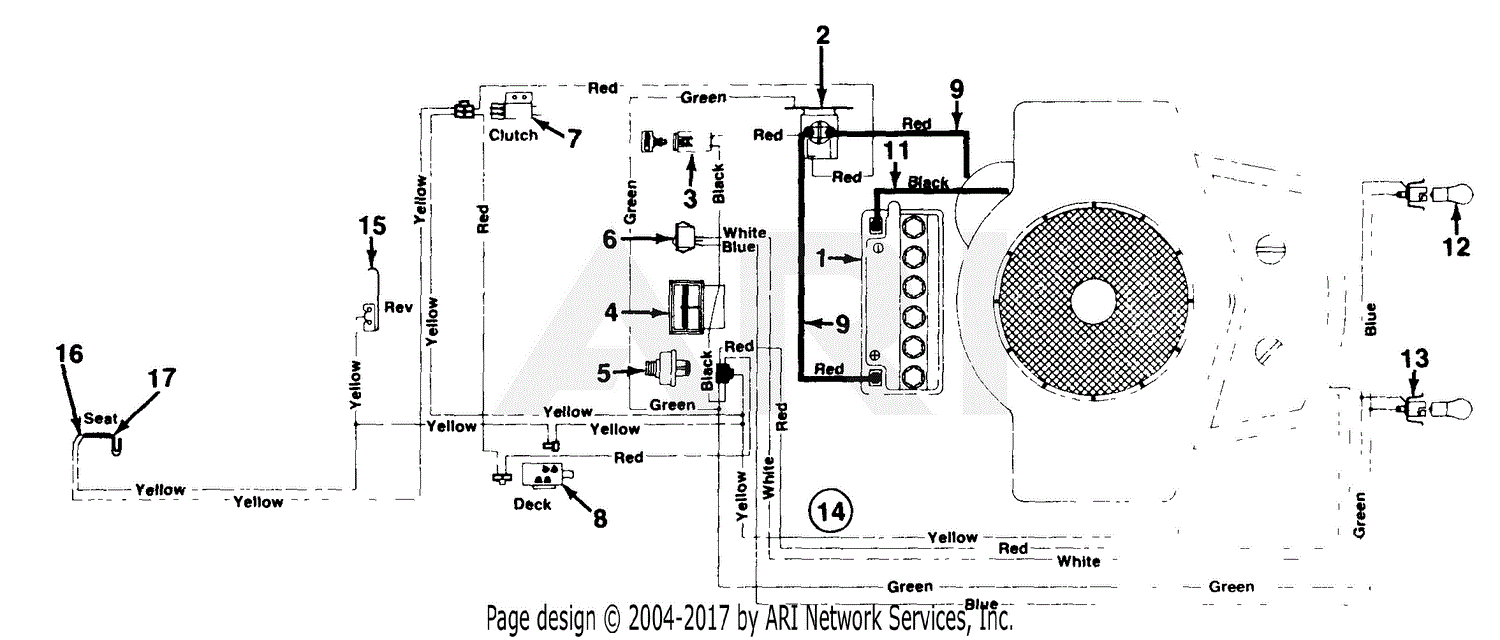 MTD 143P849H205 (1993) Parts Diagram for Electrical/Switches