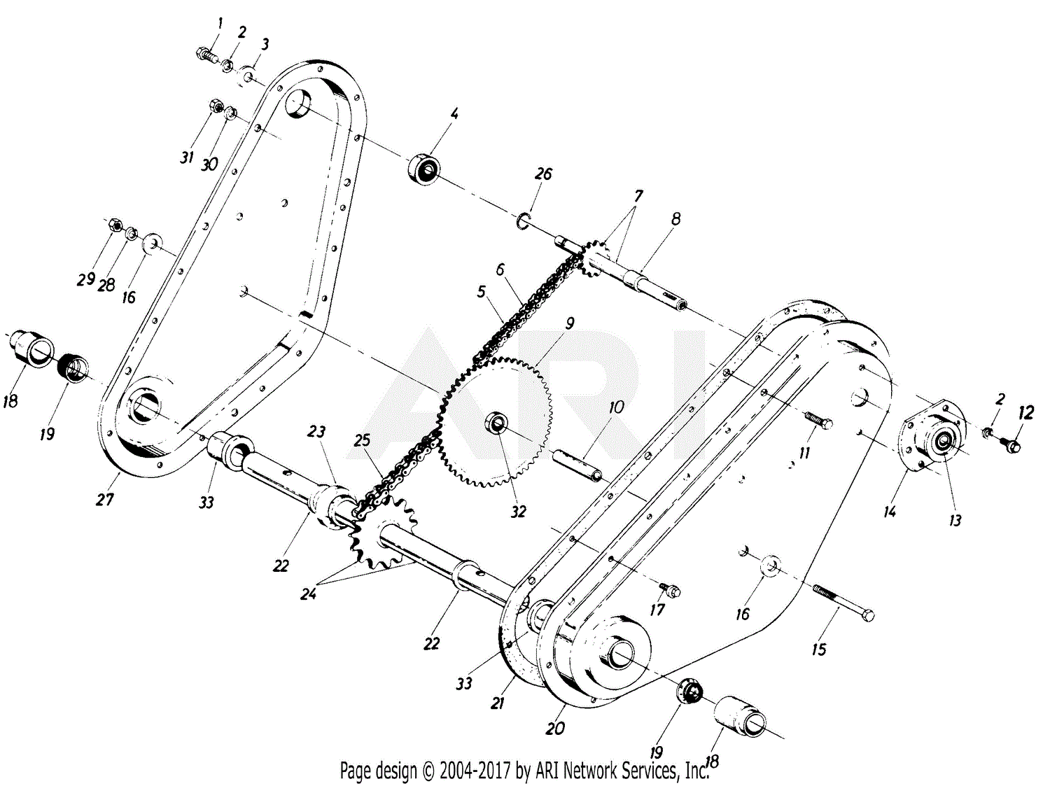 MTD 21700S (1985) Parts Diagram for Chain