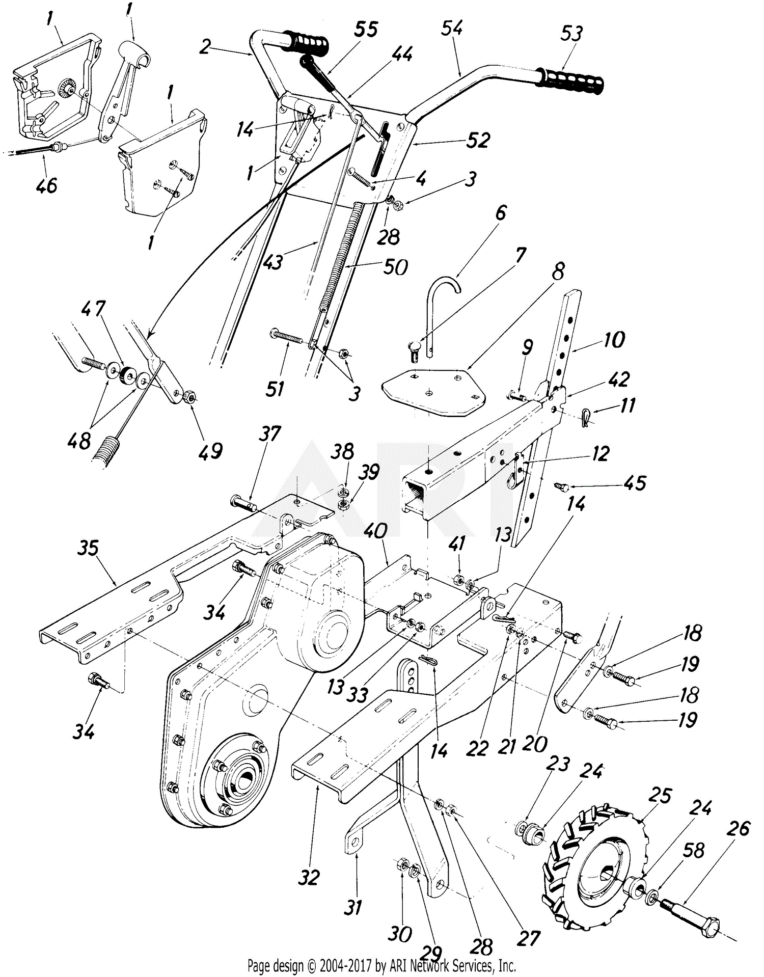 Mtd 21757s 1985 Parts Diagram For Tiller