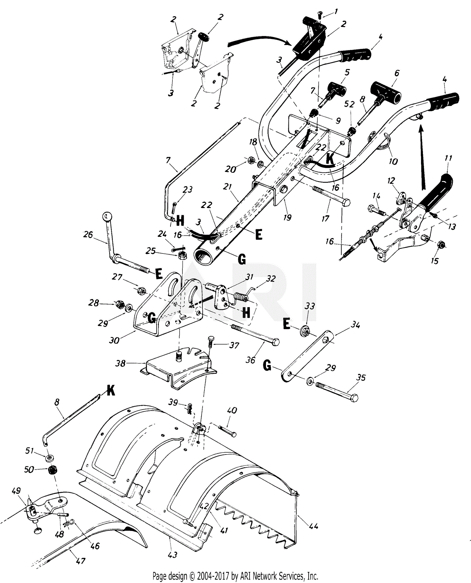 MTD 21430C (1986) Parts Diagram for Rear