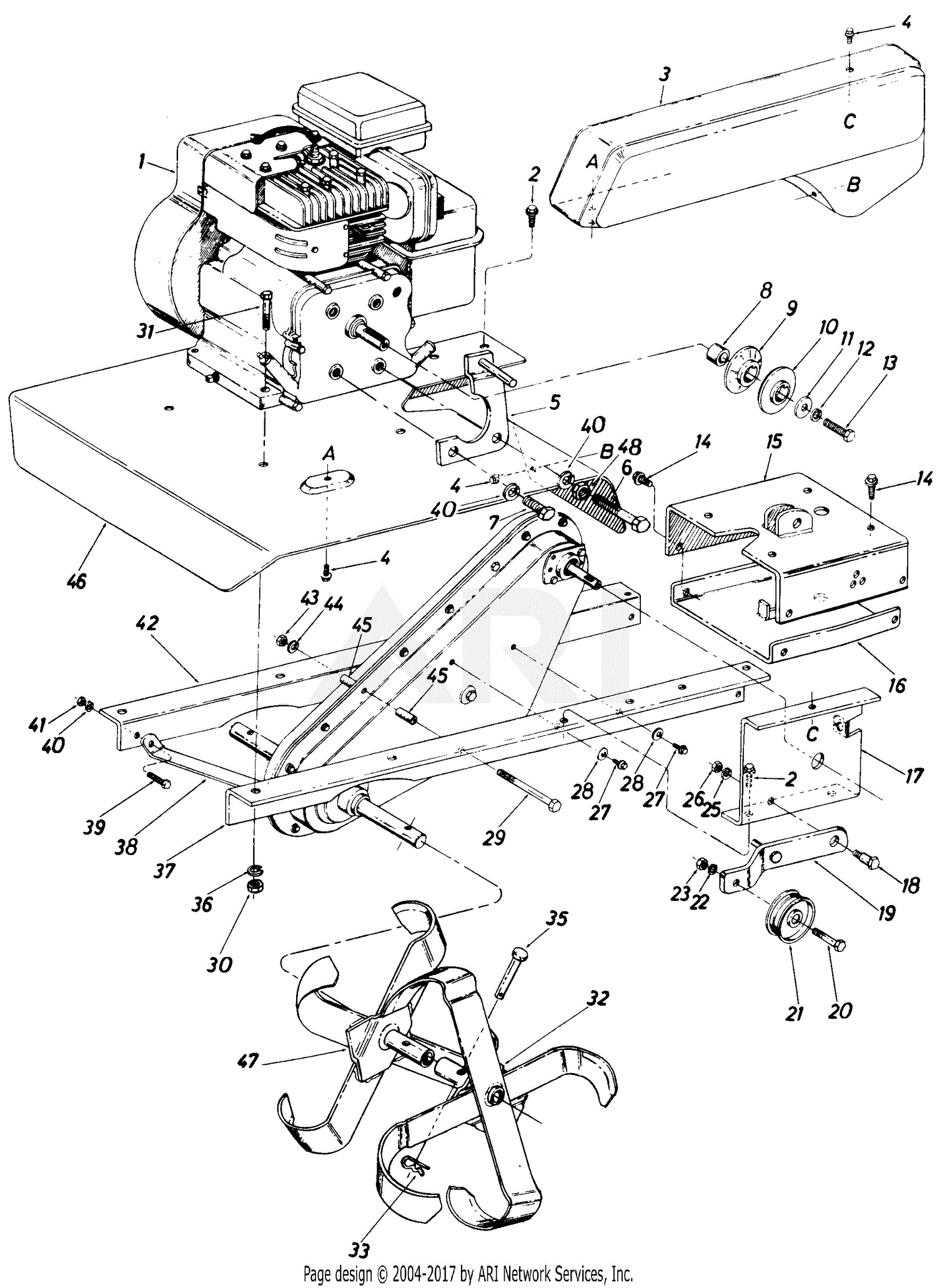 MTD 210700 (1990) Parts Diagram for Tiller