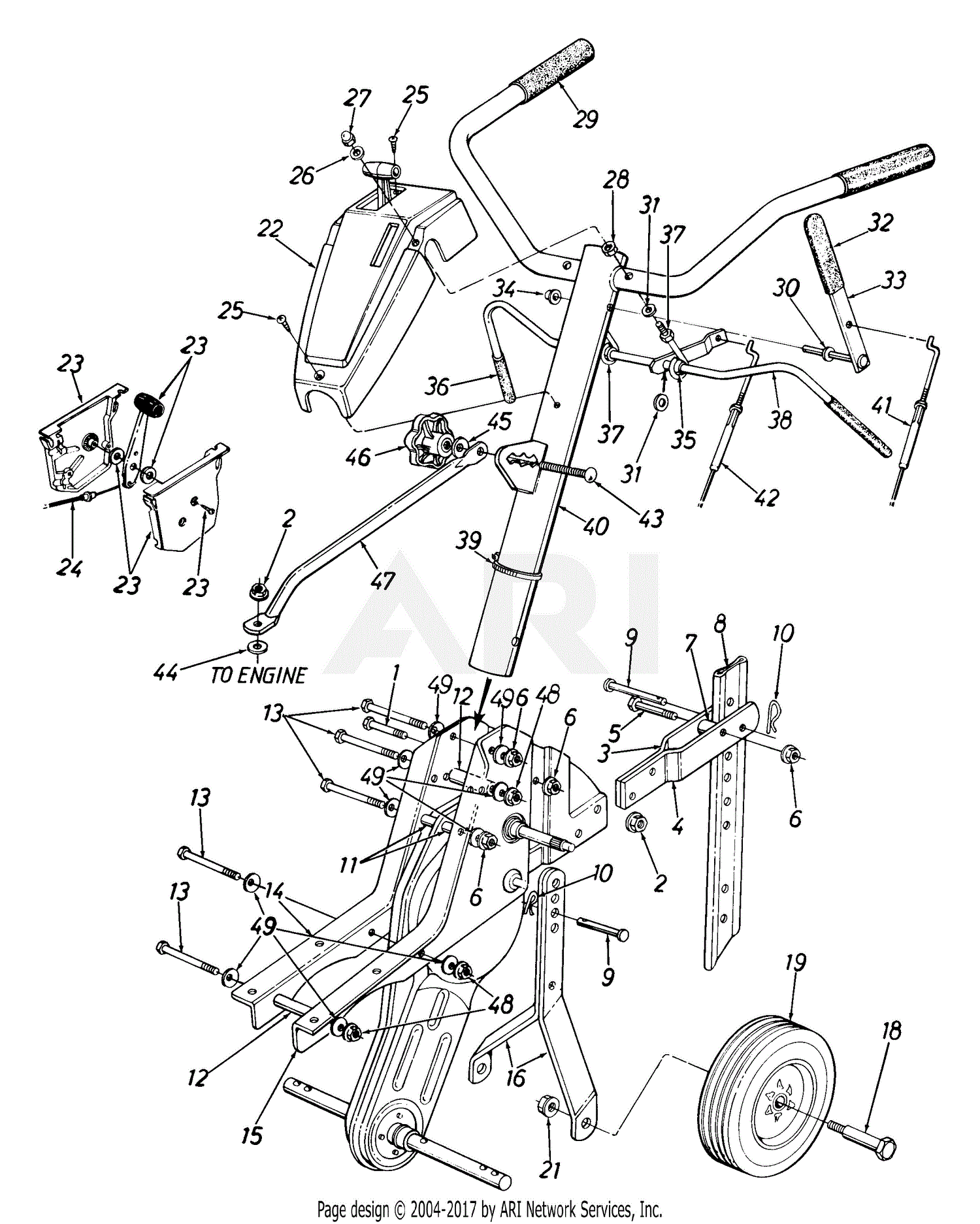 MTD 214-390-000 (1994) Parts Diagram for General Assembly