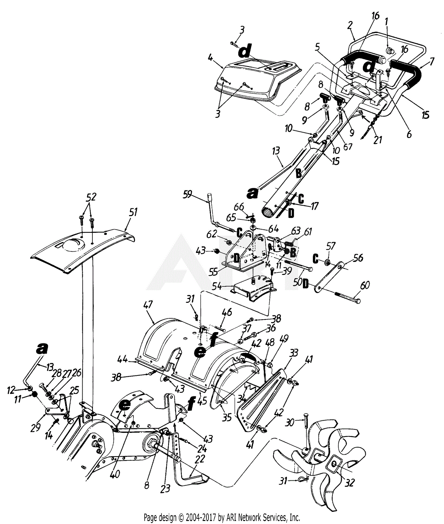 Mtd Parts Diagram For Rear Tine Tiller Upper Assembly