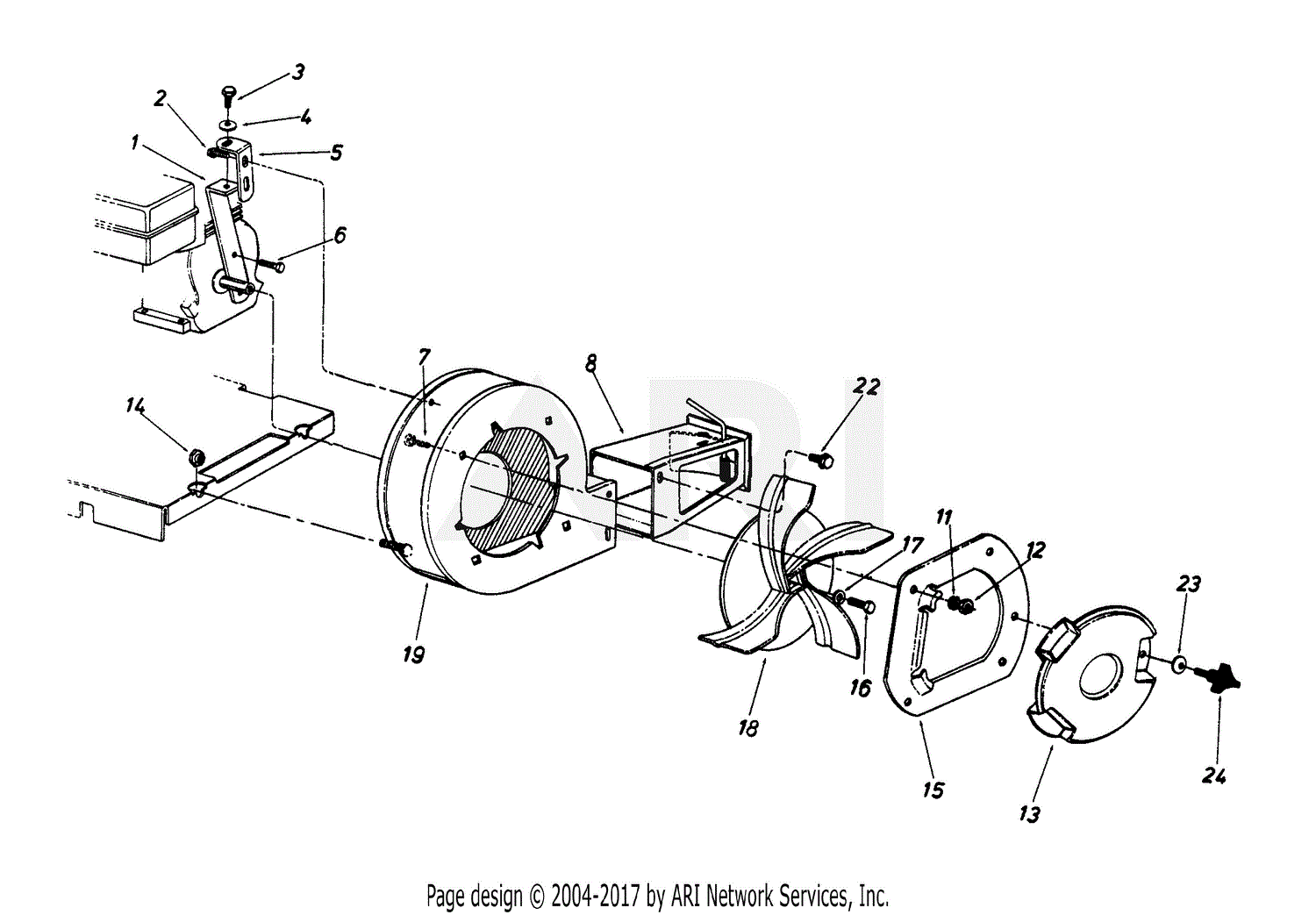 Mtd 247 652c000 1997 Parts Diagram For Blower Housing 3557