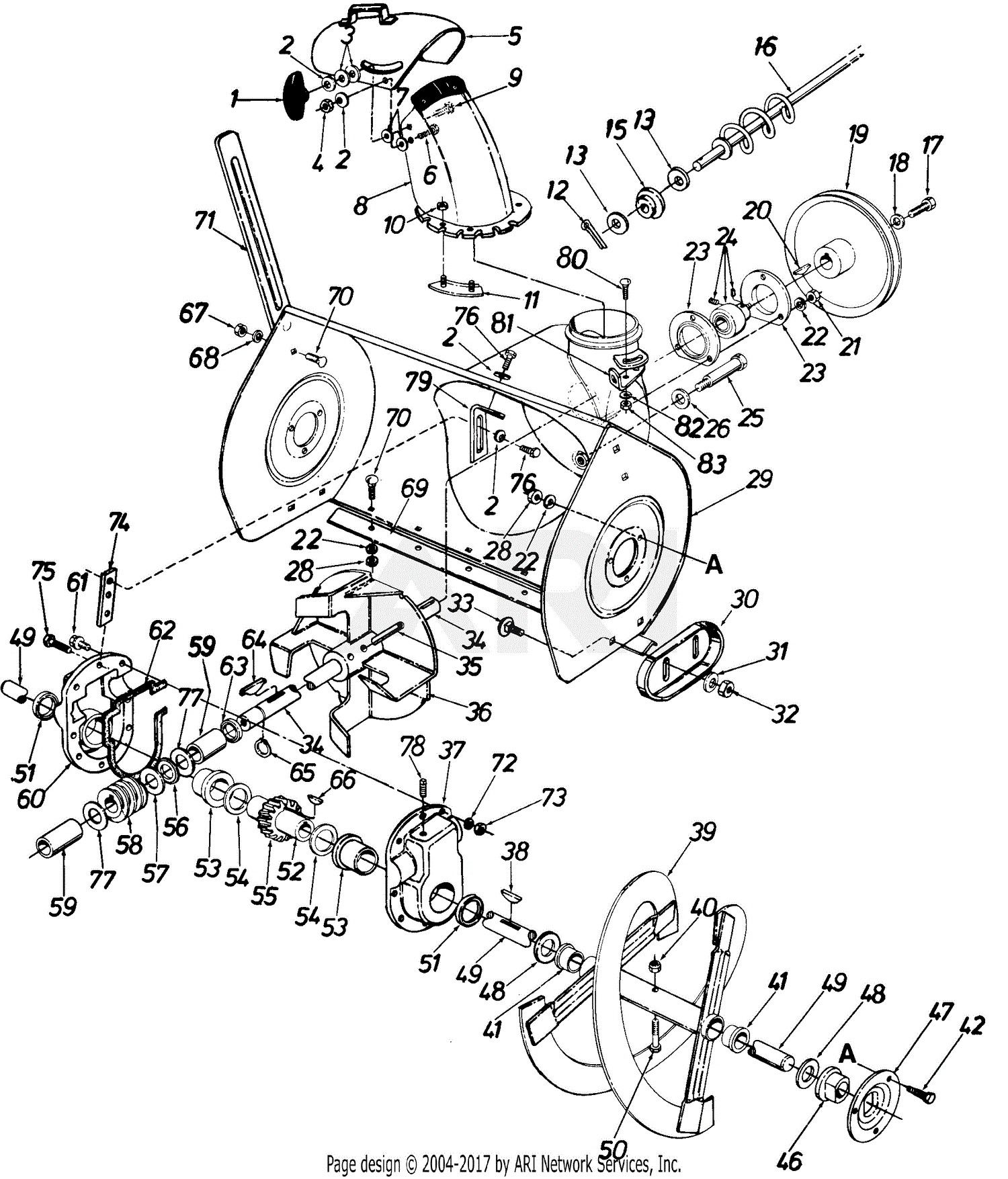 MTD 316-800-000 (1986) Parts Diagram for Parts