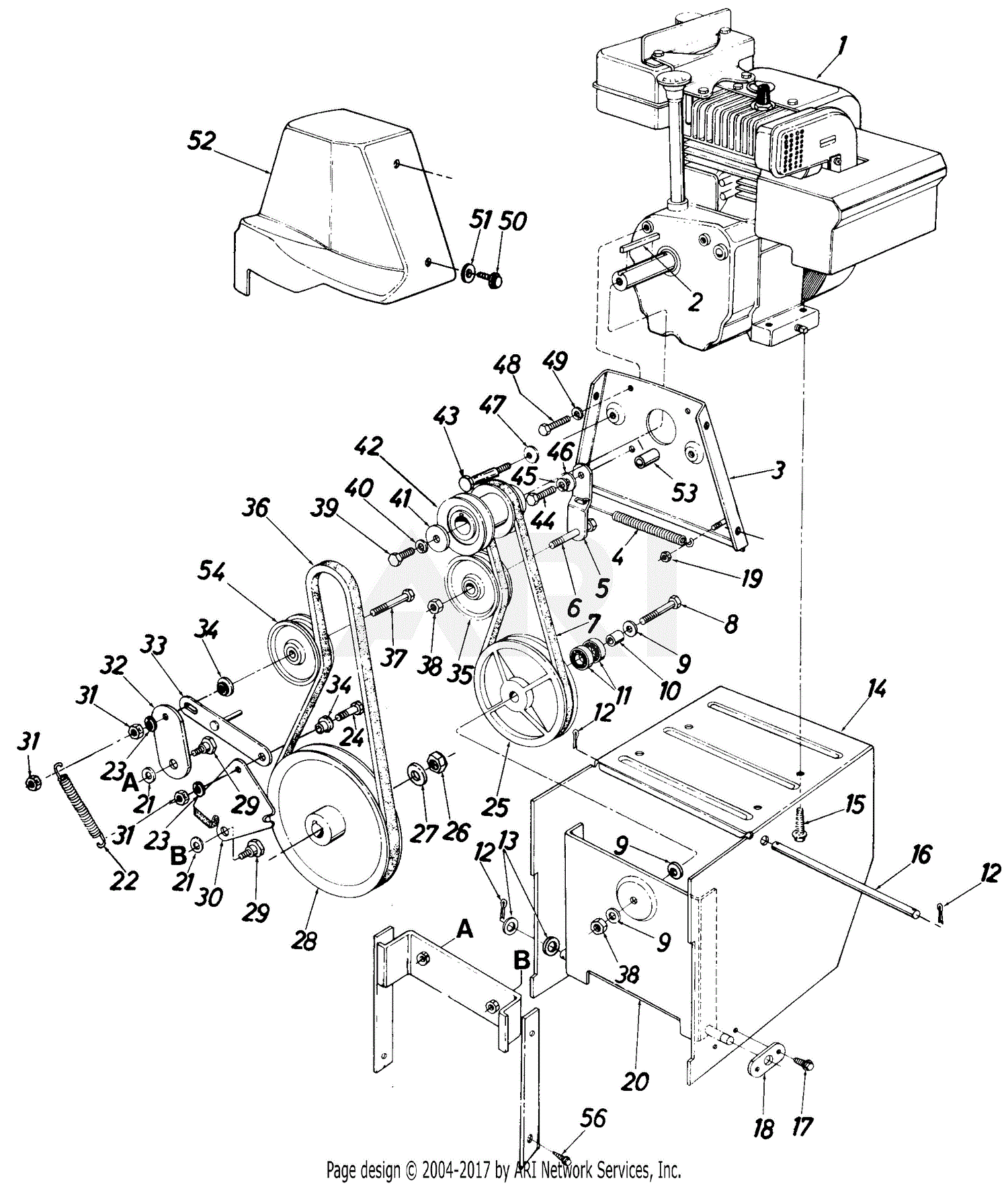 MTD 317-550-000 (1987) Parts Diagram for Snow Throwers