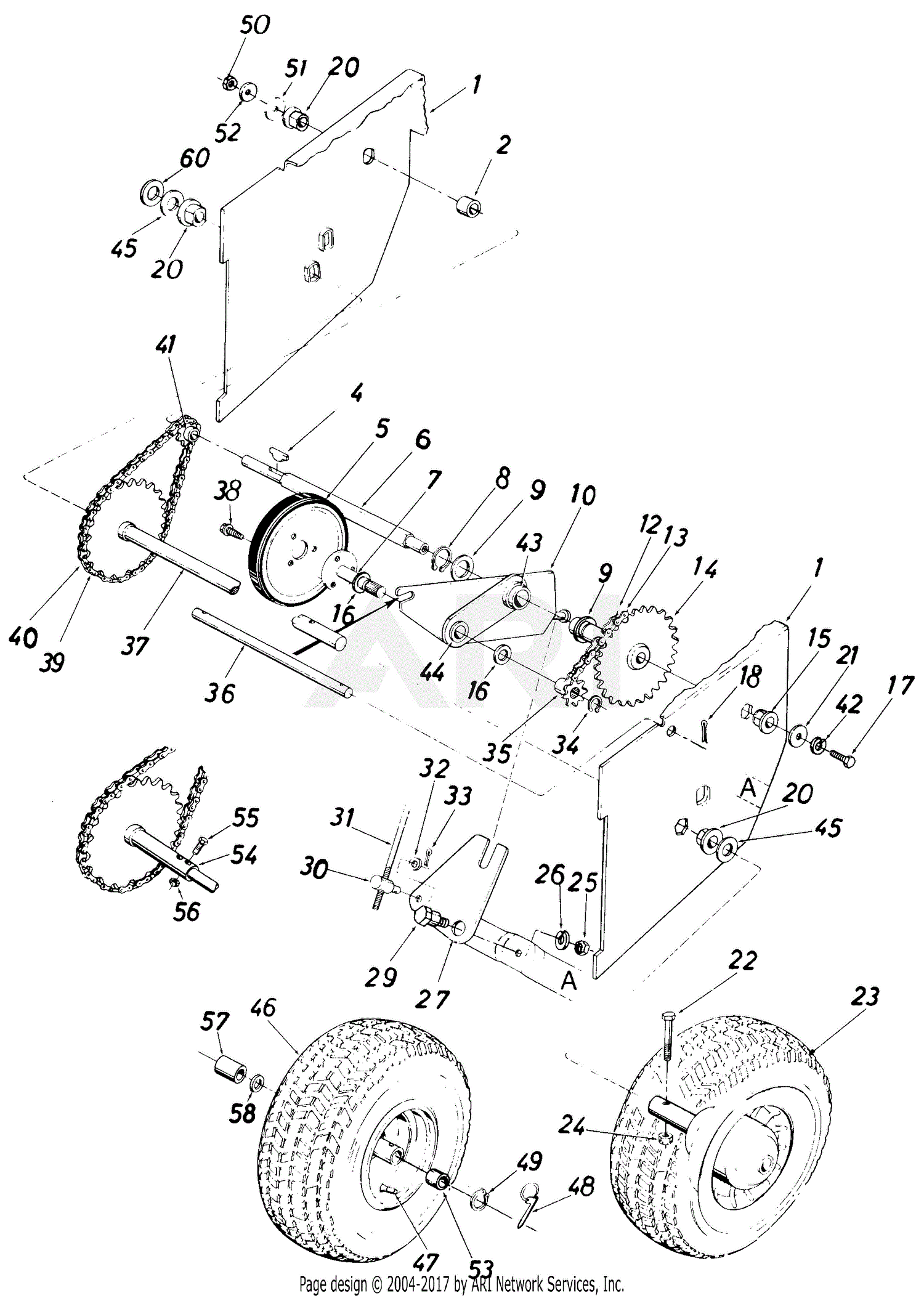 MTD 318-550-000 (1988) Parts Diagram for Parts, Snow Thrower
