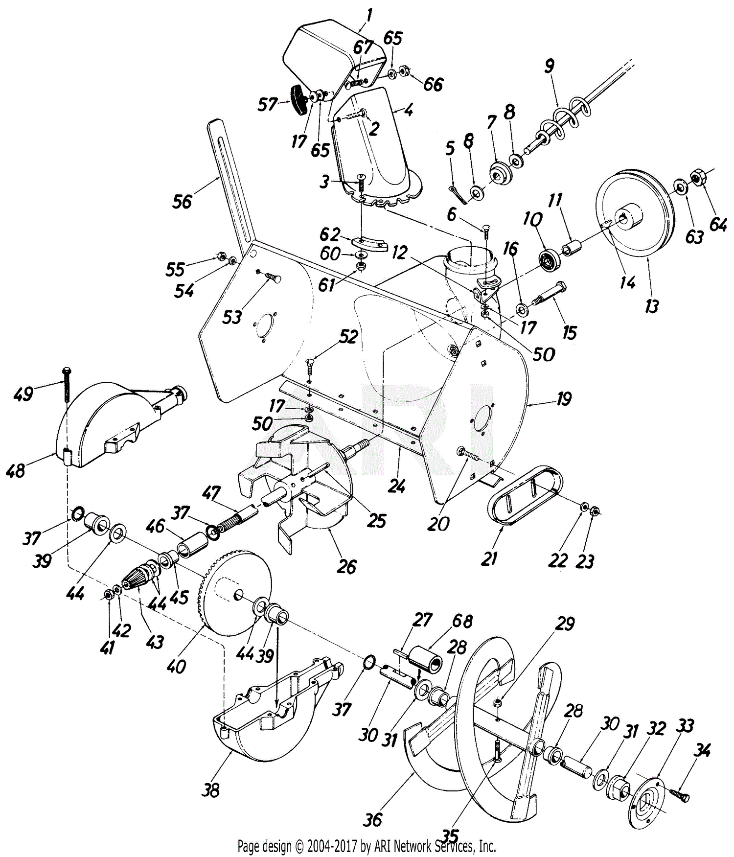 MTD MTD Mdl 318-586-352 Parts Diagram for Parts, Snow Thrower