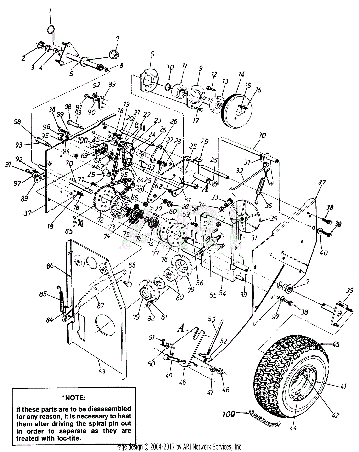 MTD 311-960-000 (1991) Parts Diagram for Parts