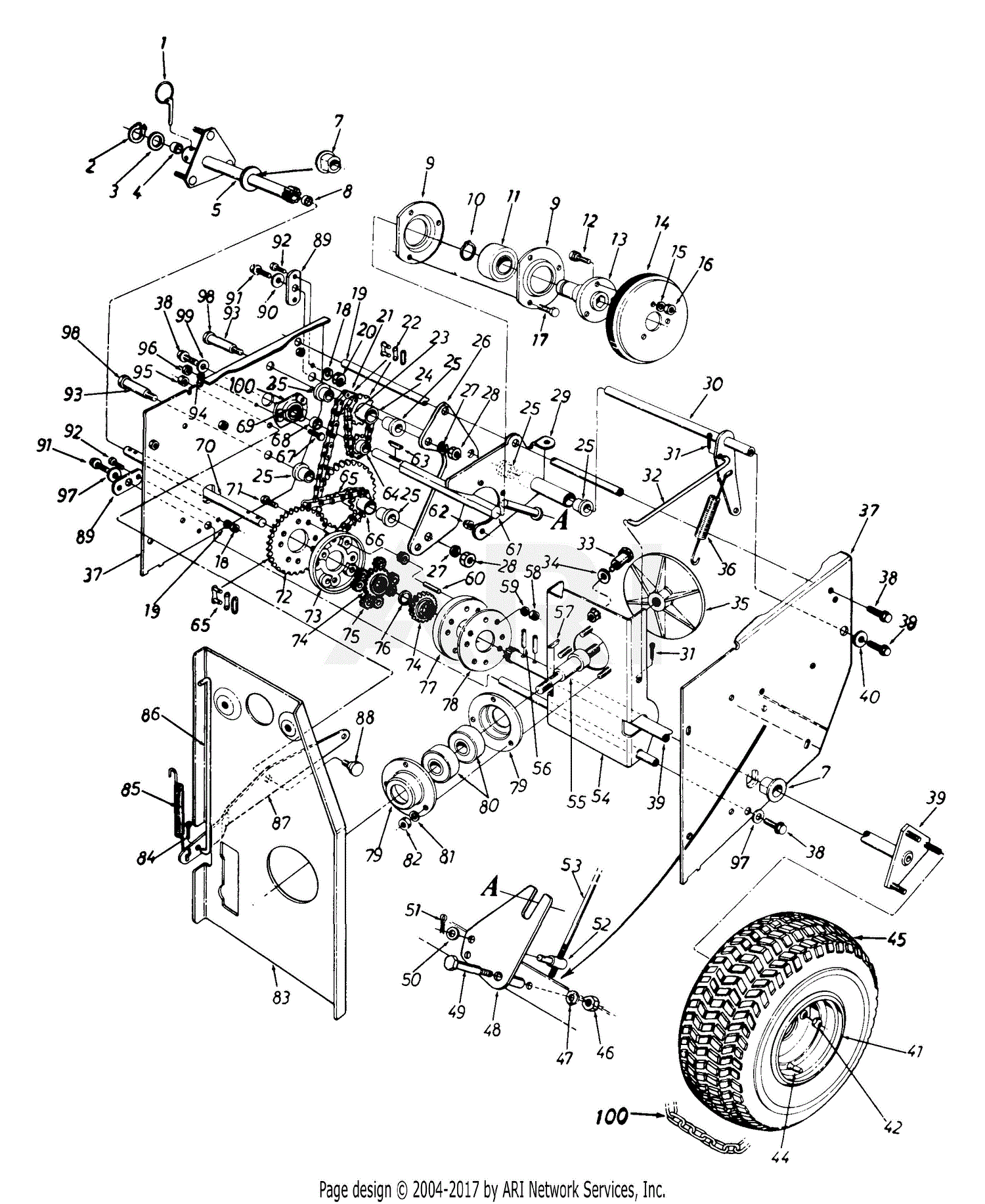 MTD 312-980I000 (1992) Parts Diagram for Gearbox