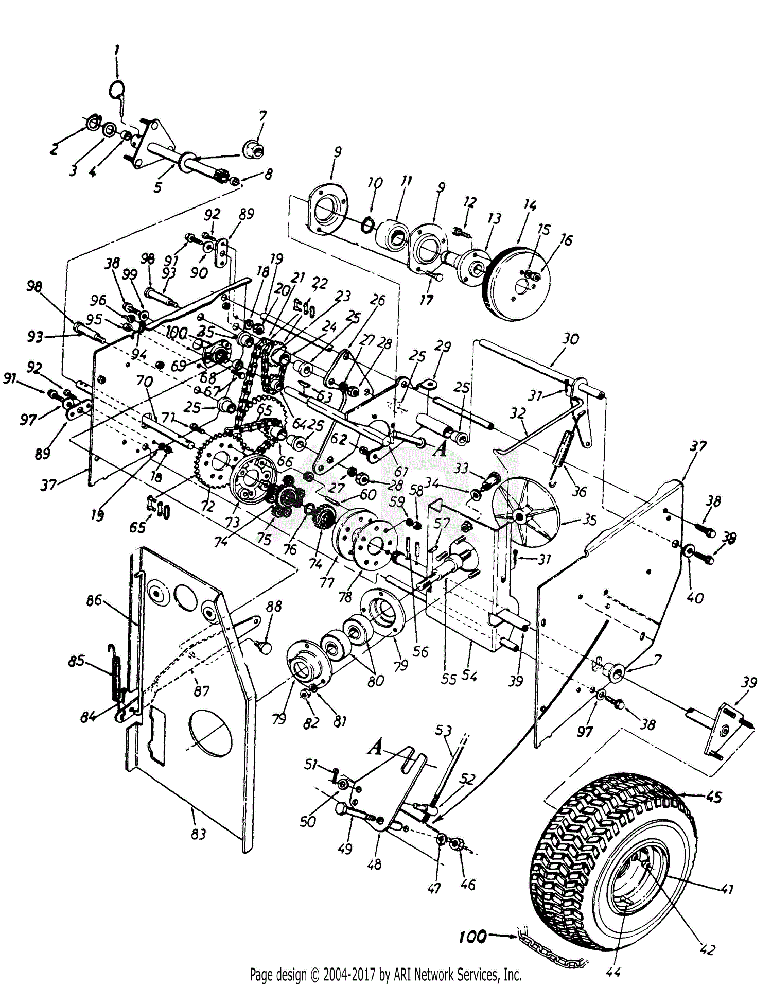 MTD 314-980I000 (1994) Parts Diagram for Drive Clutch Assembly