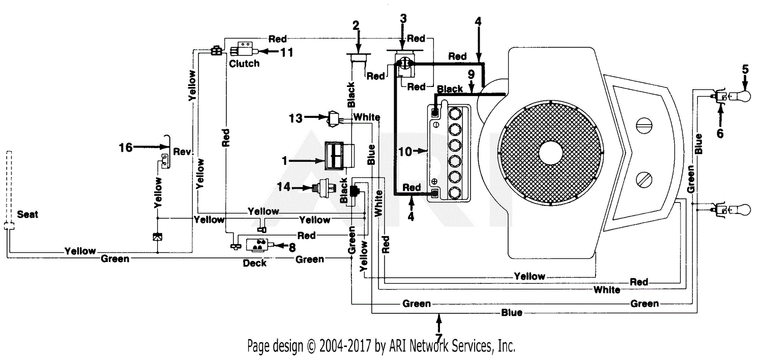 MTD Ranch King Mdl 130-800H205 Parts Diagram for Electrical 12v ignition coil wiring diagram 
