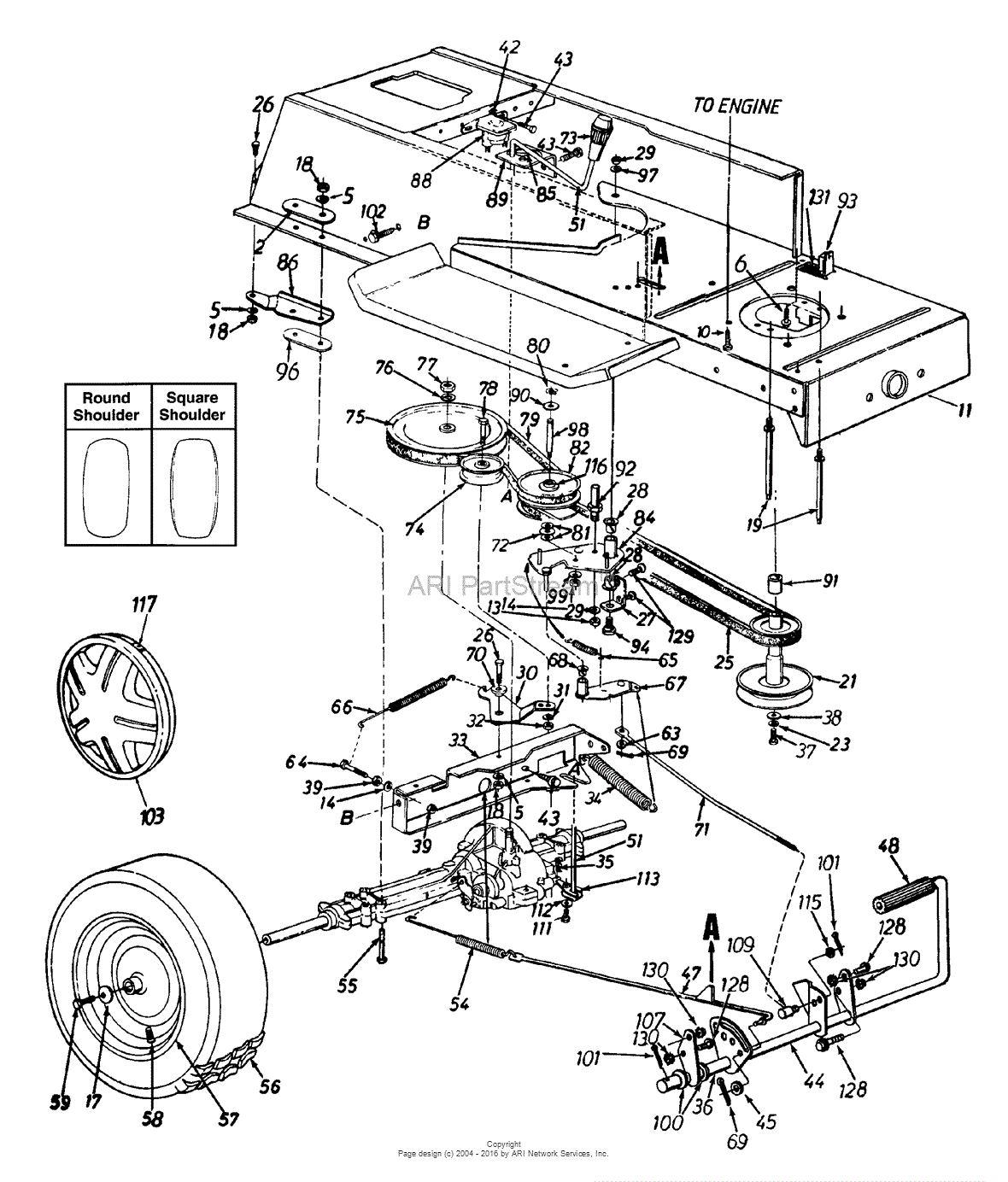 Mtd yard machine belt diagram