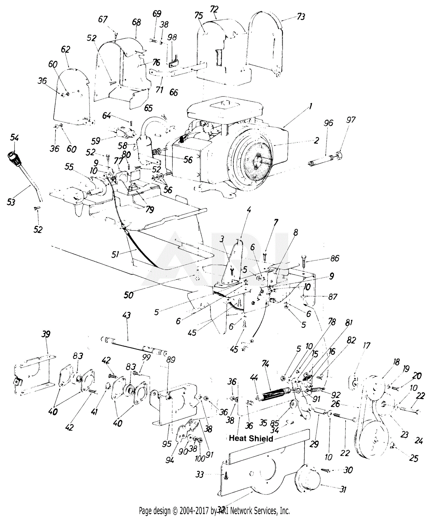 Mtd 143-995-205 (1993) Parts Diagram For Muffler Assembly