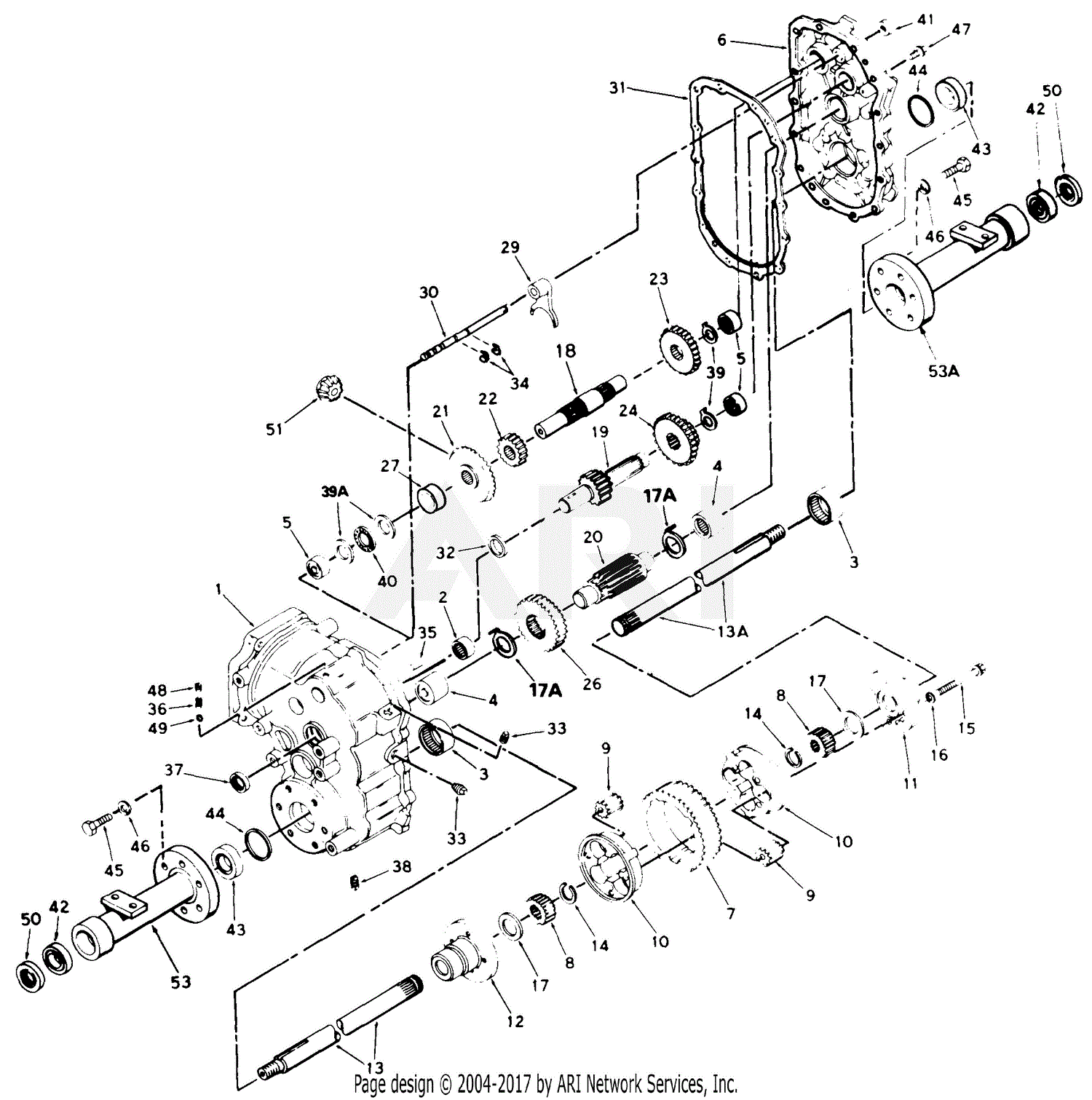 MTD 143-995-205 (1993) Parts Diagram for Transaxle