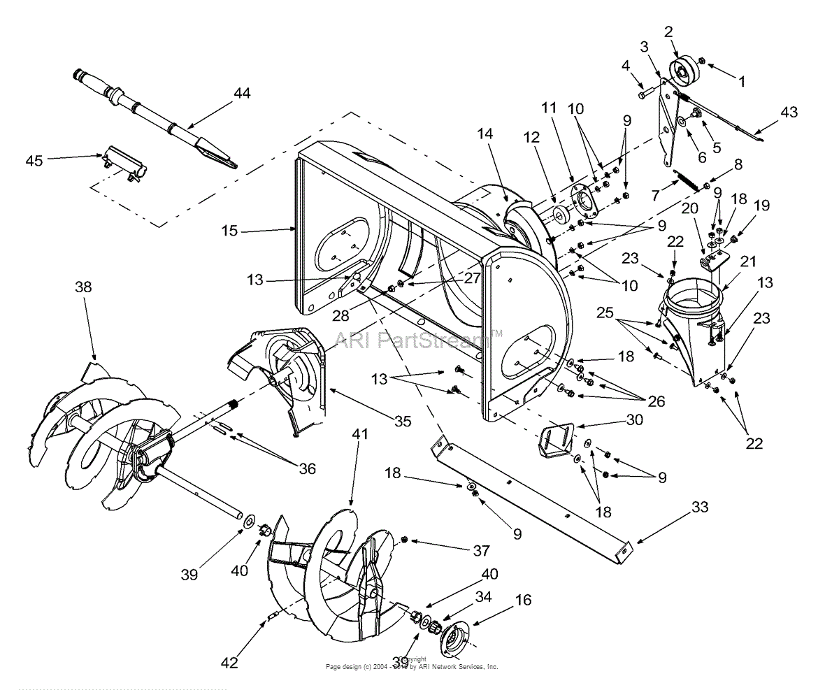 MTD 31AE640F000 (2003) Parts Diagram for General Assembly