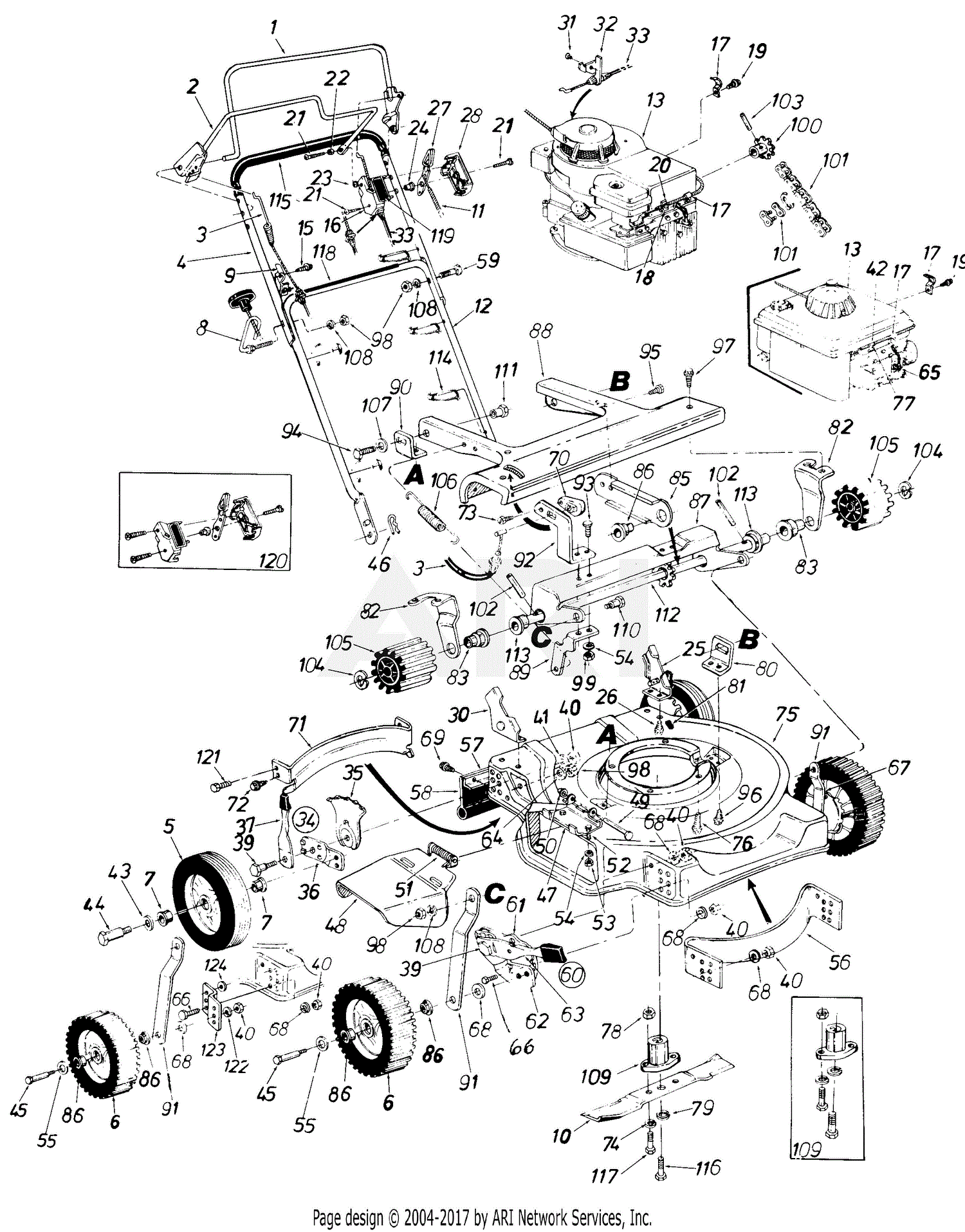 MTD Sentry Mdl 127-262-063 Parts Diagram for Parts