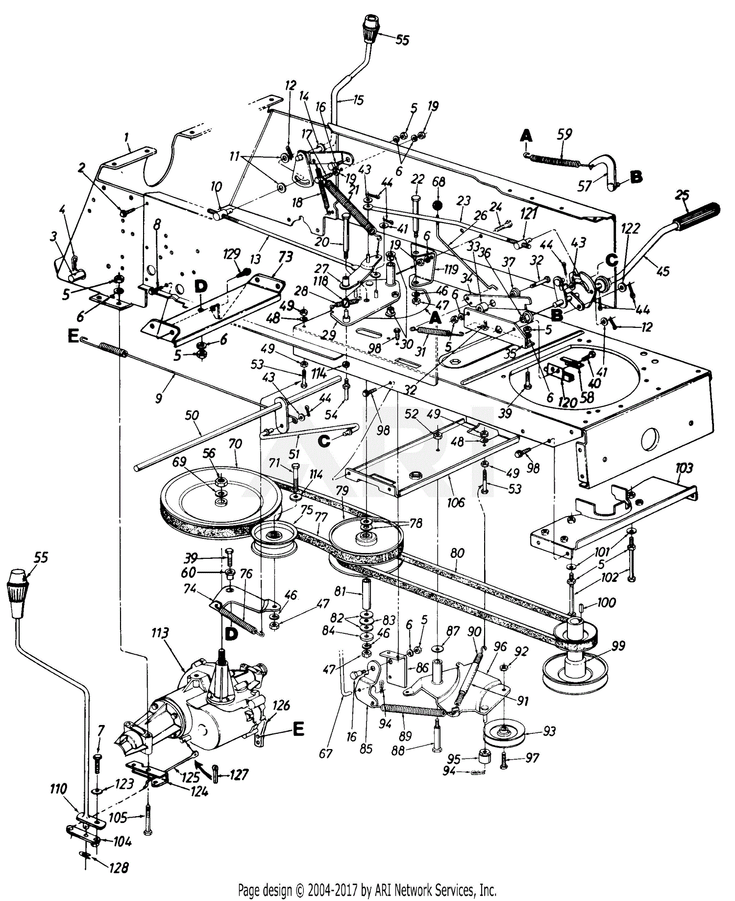 MTD Signature 2000 Mdl TMO-33954A Parts Diagram for Parts