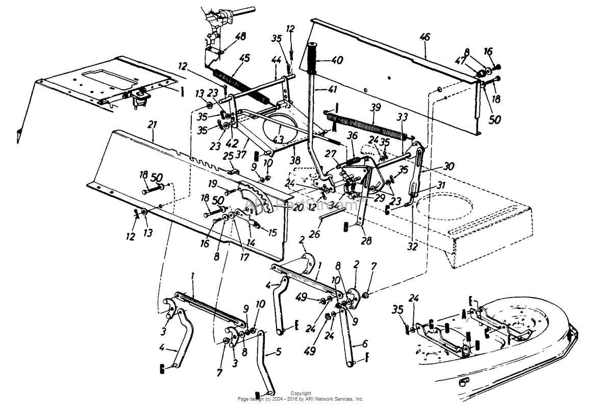Mtd 136l660f062  95178   1996  Parts Diagram For Deck Lift