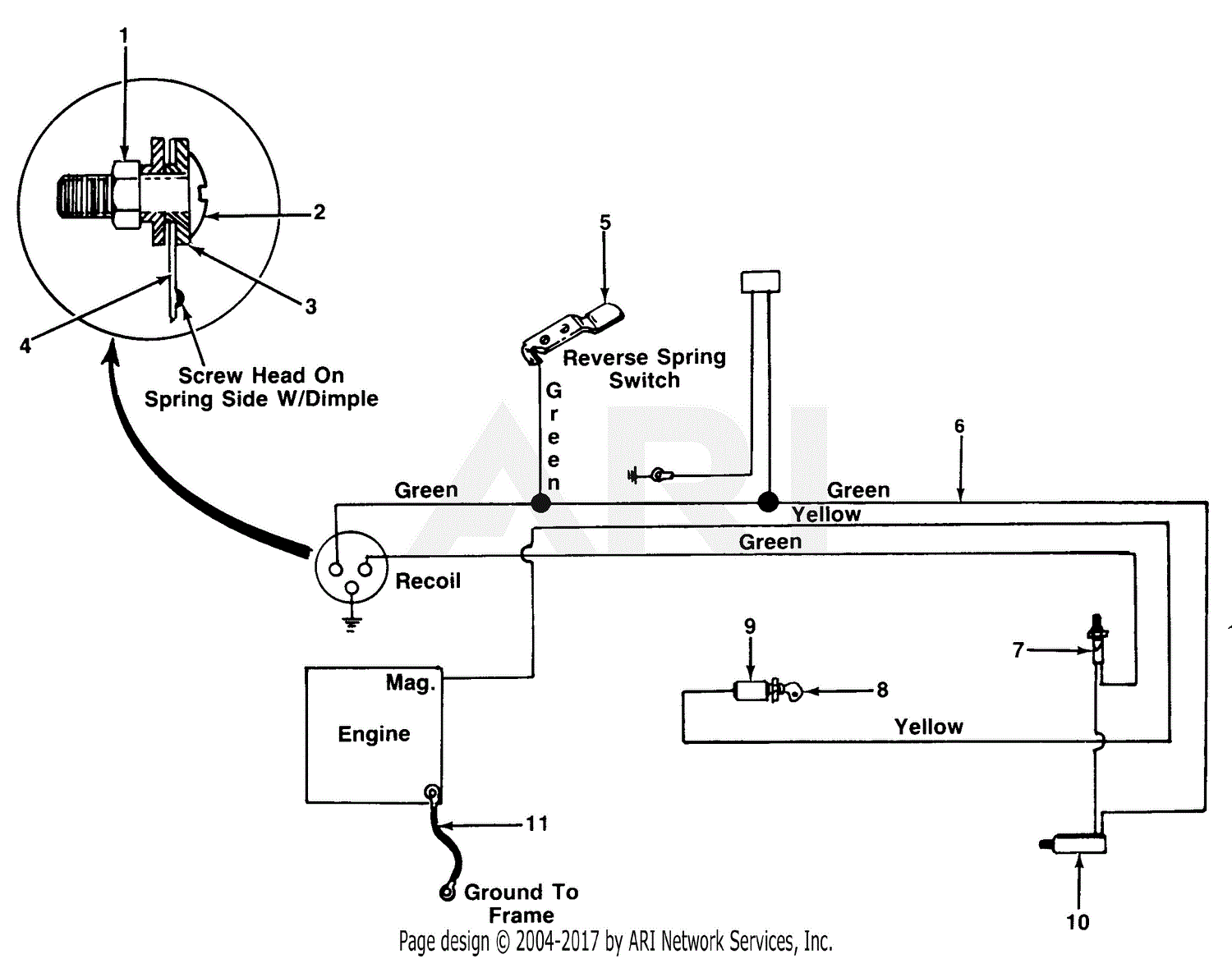 MTD Supreme 136-501-031 Parts Diagram for Electrical Recoil Start