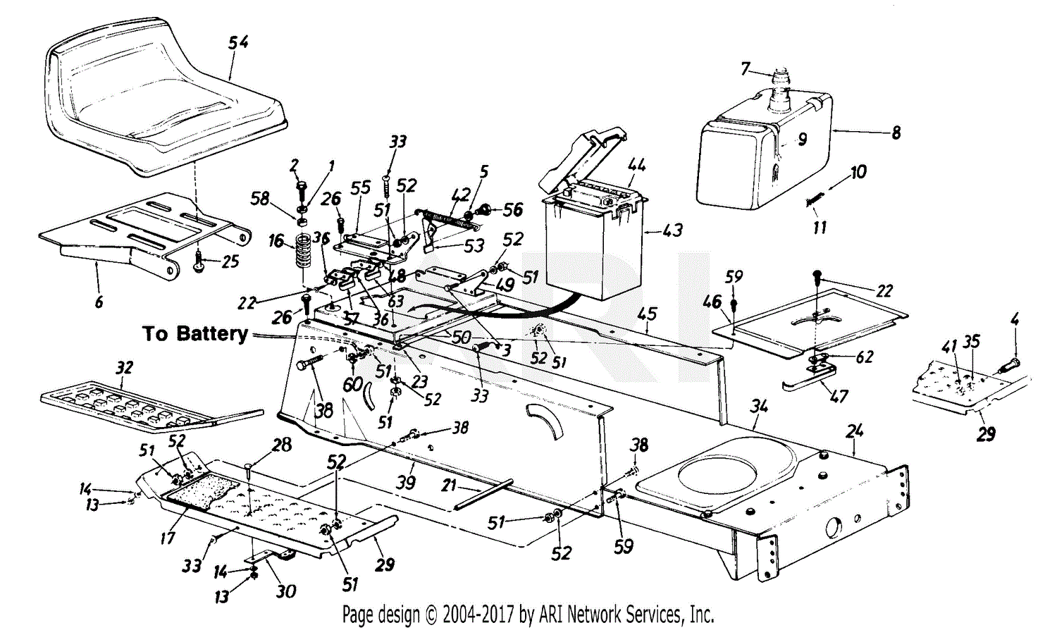 MTD Task Force Mdl 240622062/91643 Parts Diagram for Parts