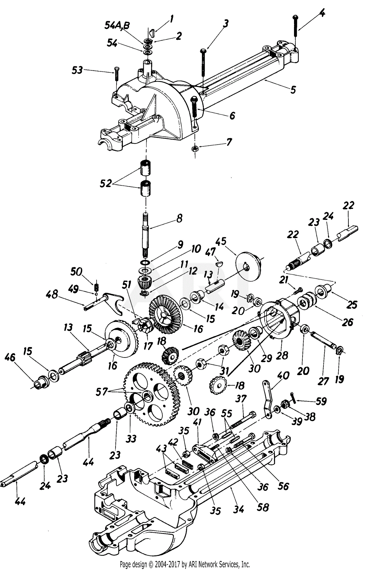 MTD Task Force Mdl 240622062/91643 Parts Diagram for Single Speed