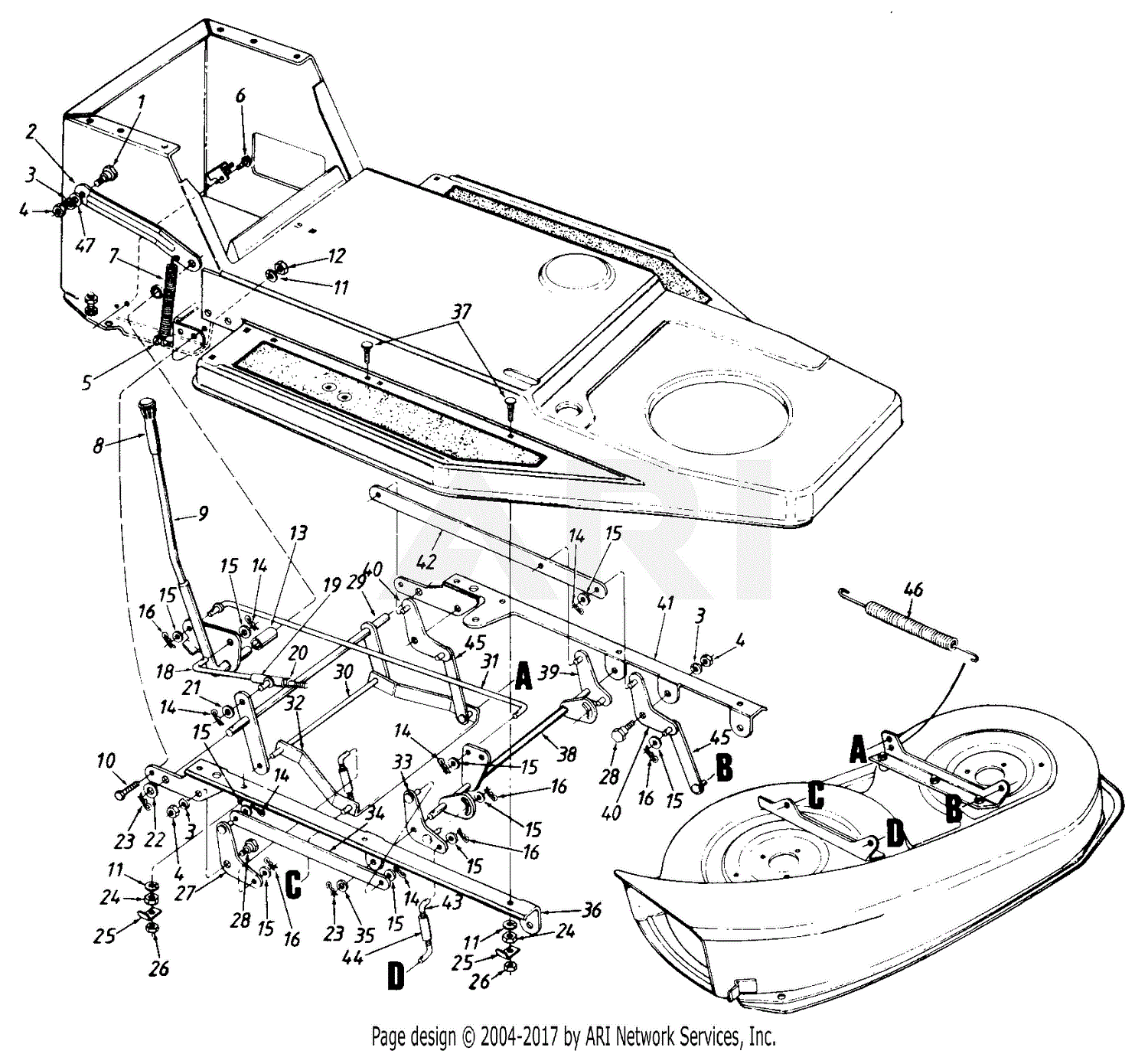 MTD Task Force Mdl 131A451F062/97008 Parts Diagram for Parts