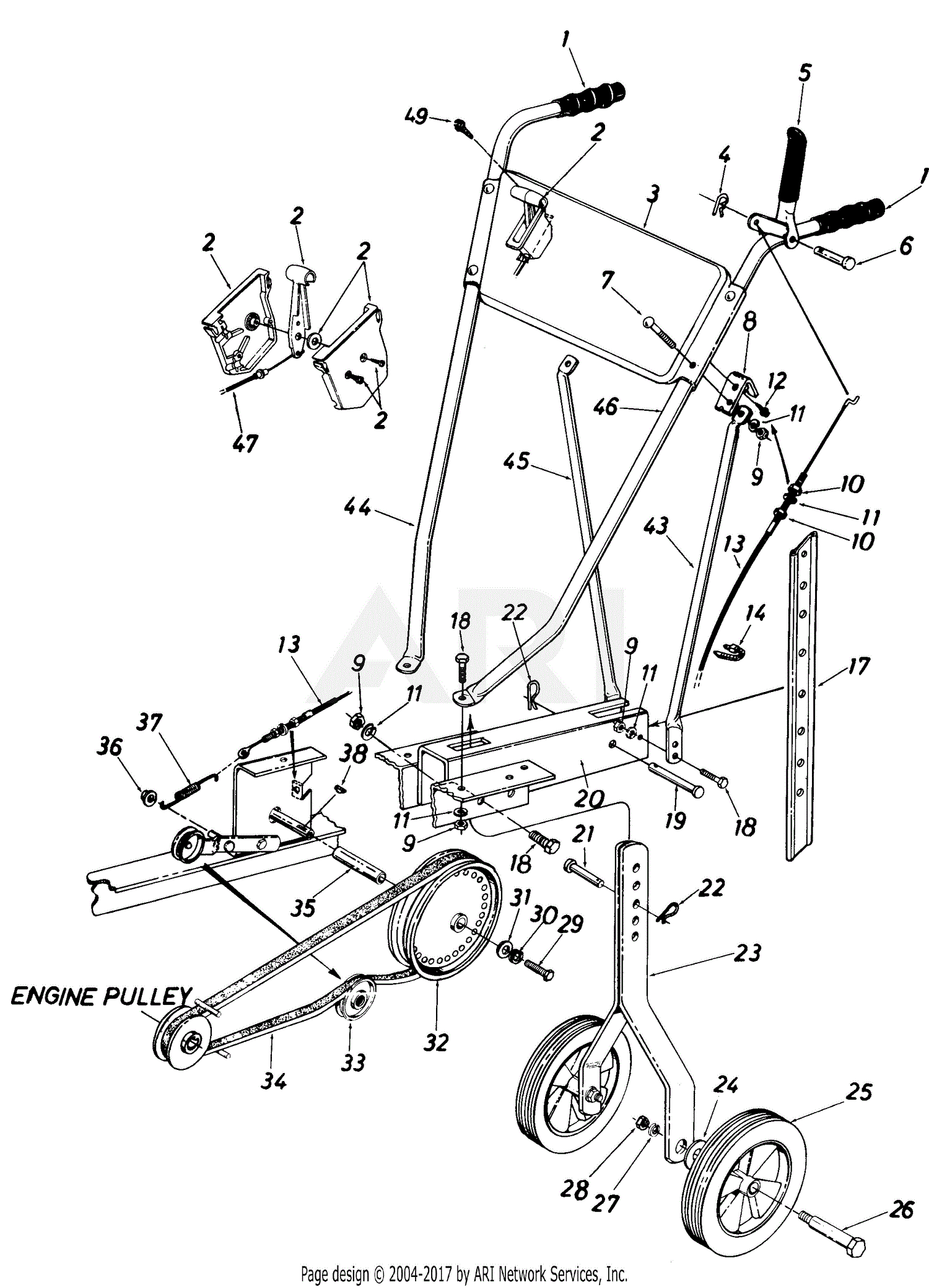 MTD Task Force Mdl 210310062/95528 Parts Diagram for Parts