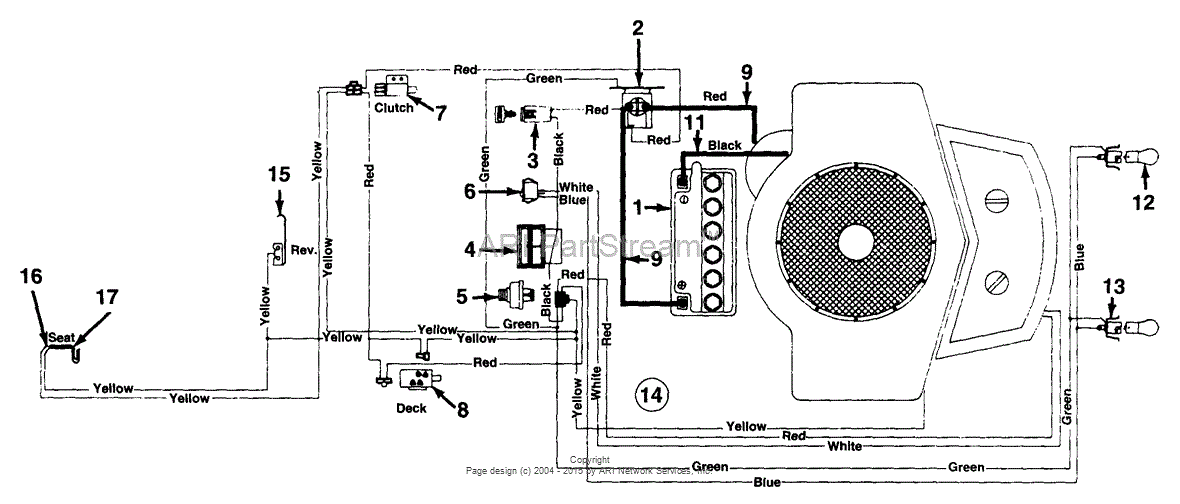 MTD 144Q828H118 (1994) Parts Diagram for Electrical/Switches