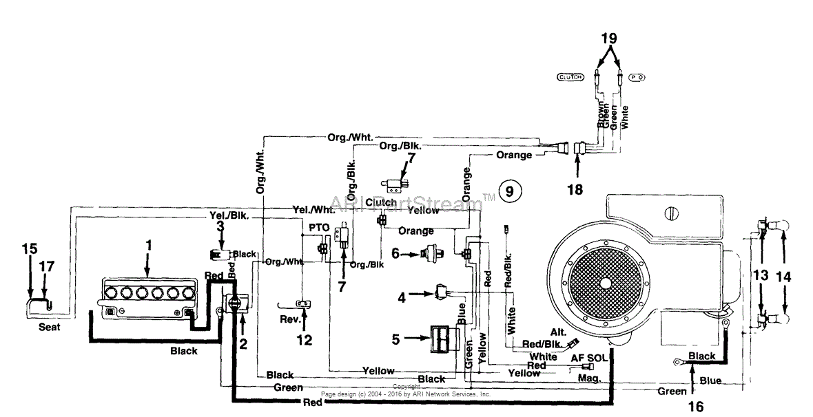 Mtd 134d694g401  1994  Parts Diagram For Electrical  Switches