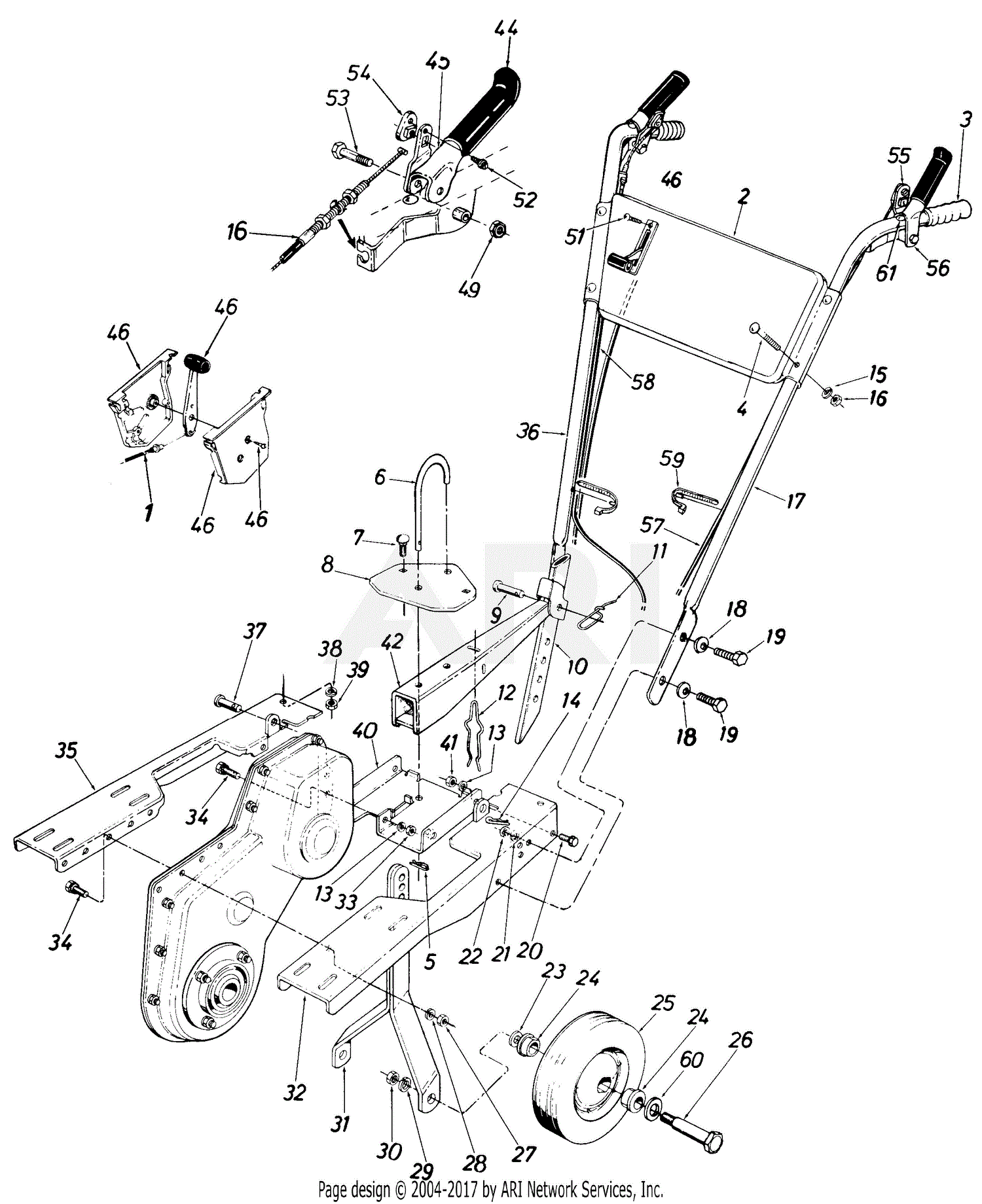 MTD 381-015 (1988) Parts Diagram for Parts