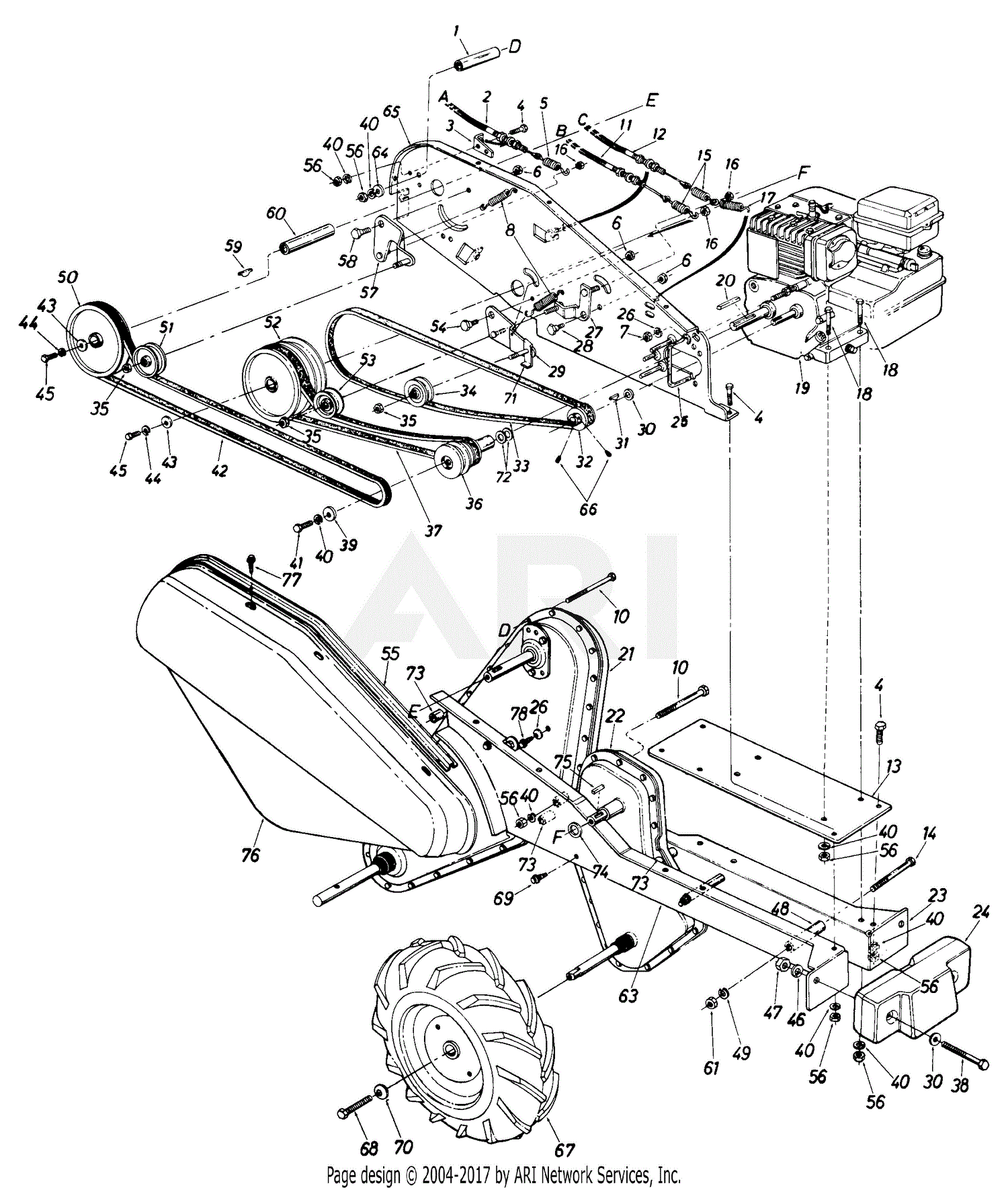 MTD Wizard Mdl 219-406-098/MTD3109A98 Parts Diagram for Parts