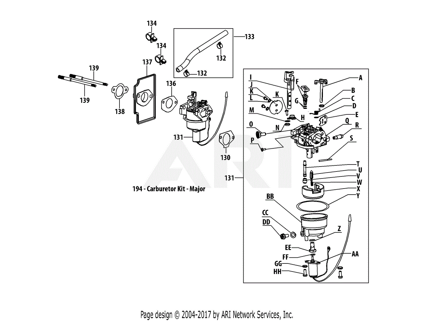 Mtd 4p90hu Engine Parts Diagram For 4p90hu Carburetor Assembly