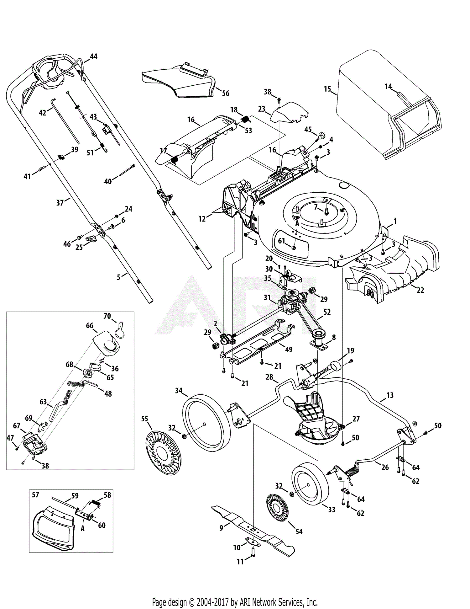 MTD 12AKD37K095 (2012) Parts Diagram for General Assembly 12AKD3