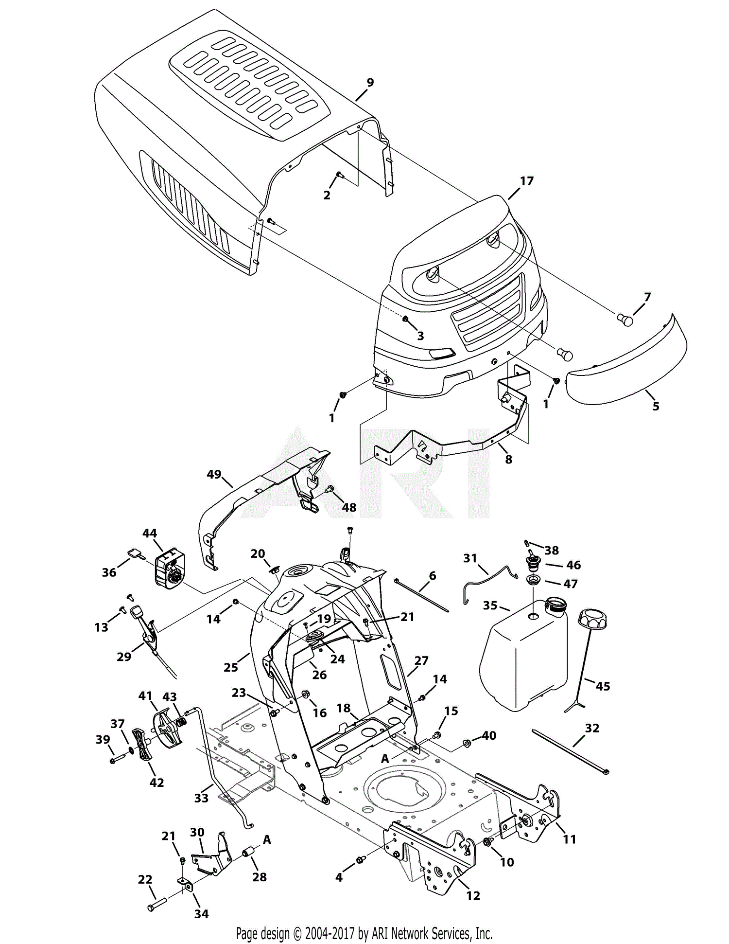 MTD 13AO785T058 (2012), M19546 (2012) Parts Diagram for  