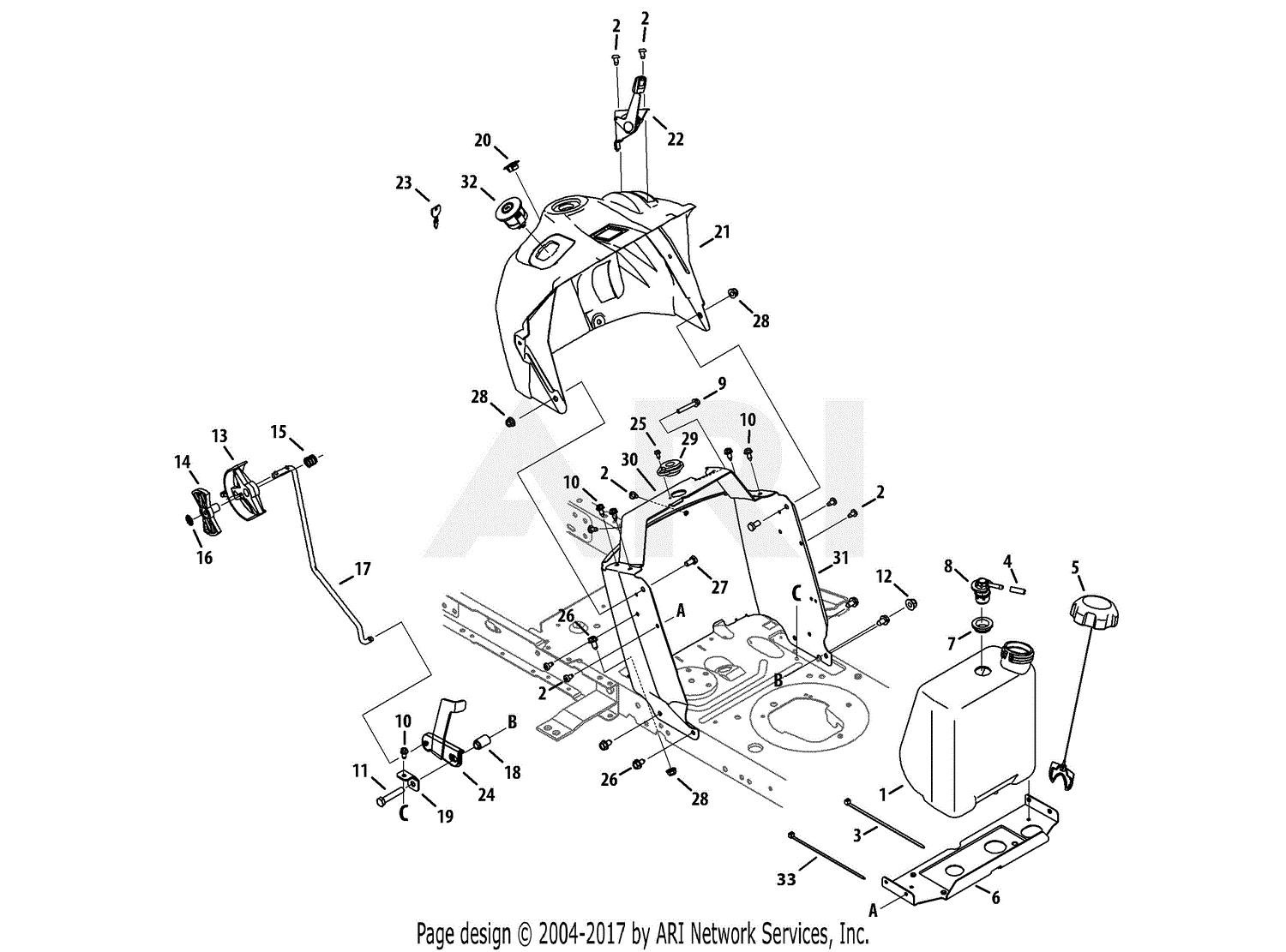 MTD 13AN772S058 (2013), M17542 (2013) Parts Diagram for Dash