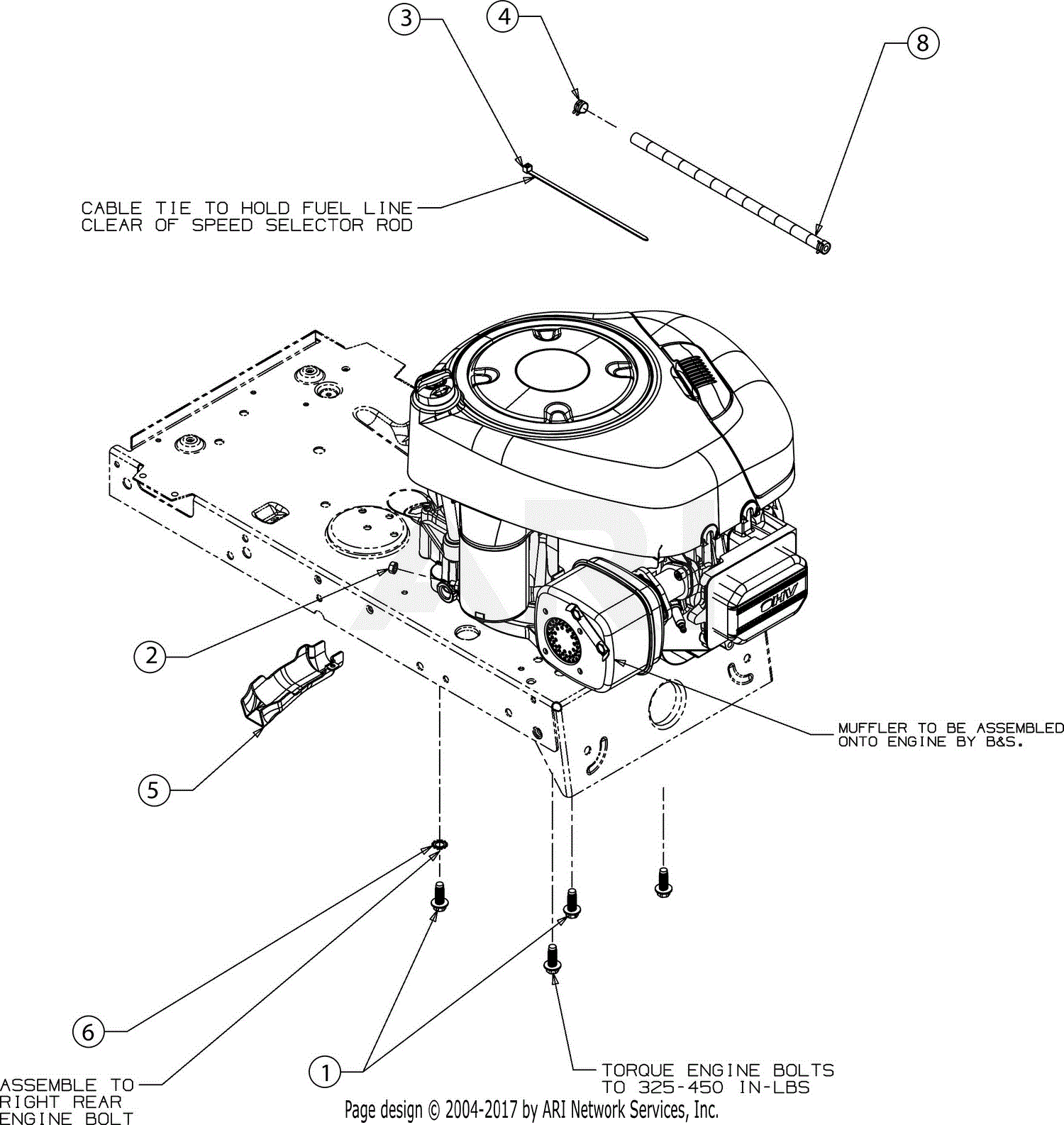 MTD M155-42 13AM775S058 (2016) Parts Diagram for Engine Accessories