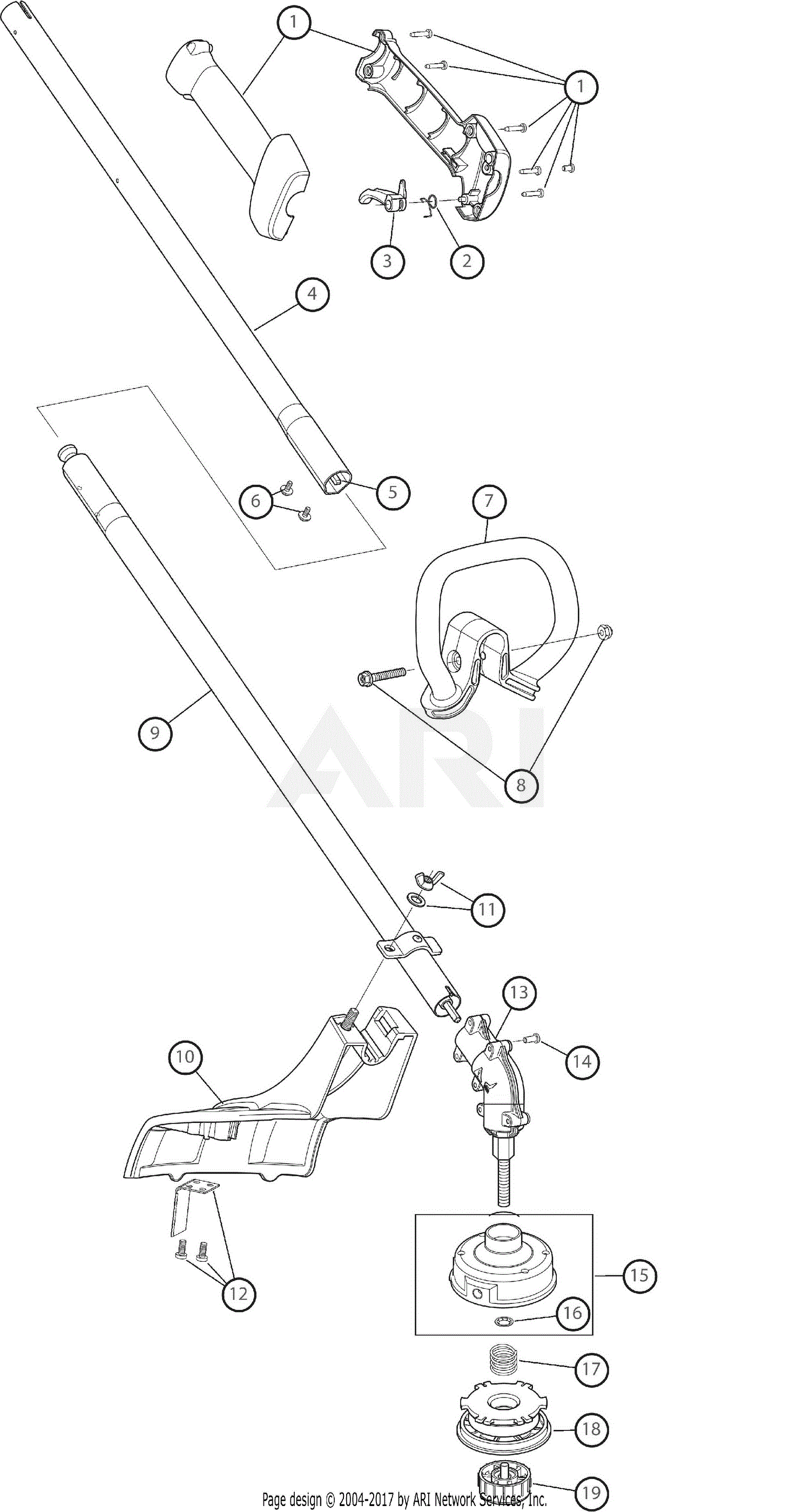 MTD M2510 41EDZ03C758 Parts Diagram for General Assembly