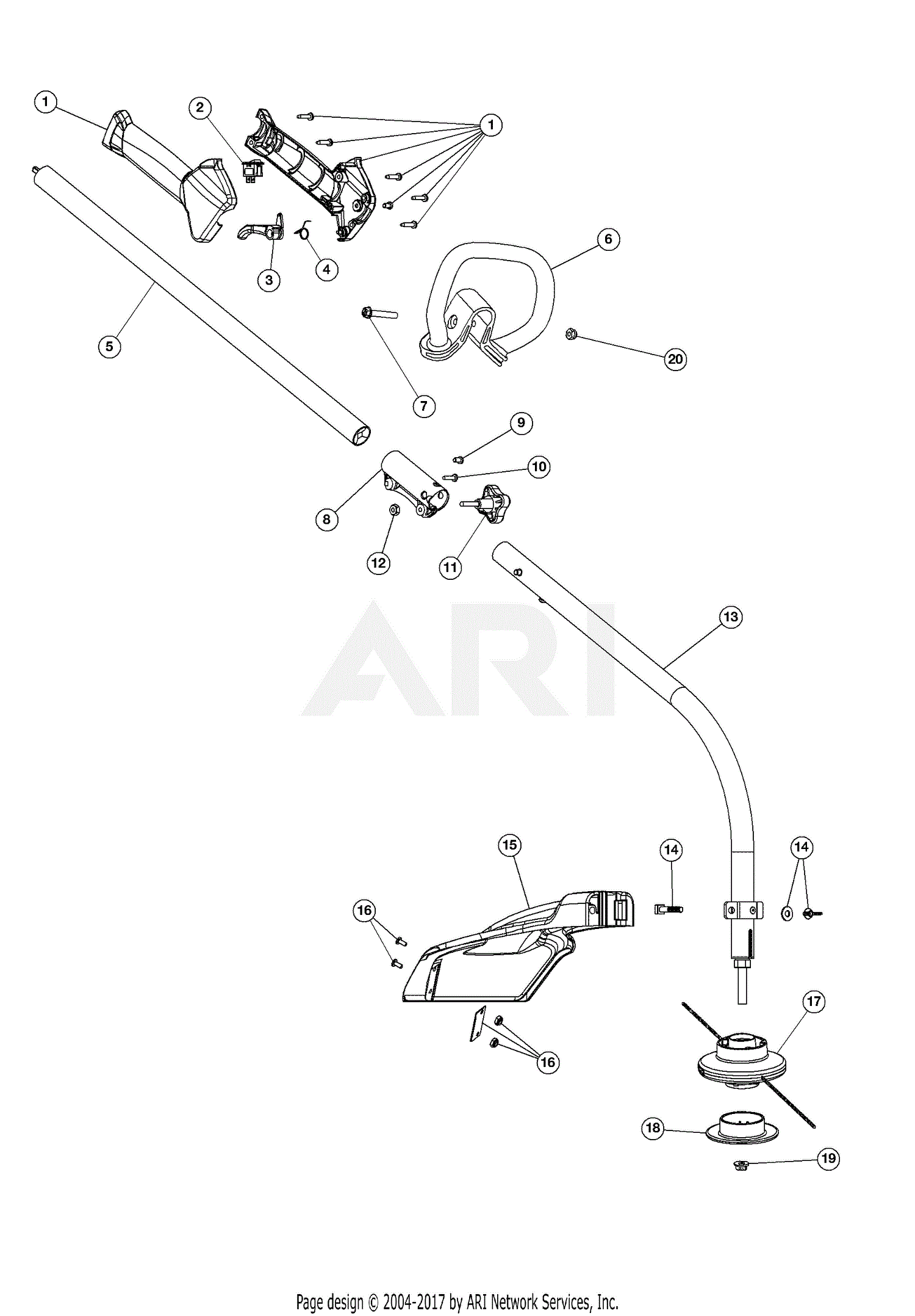 MTD MS2550 41ADZ20C768 41ADZ20C768 MS2550 Parts Diagram for General ...